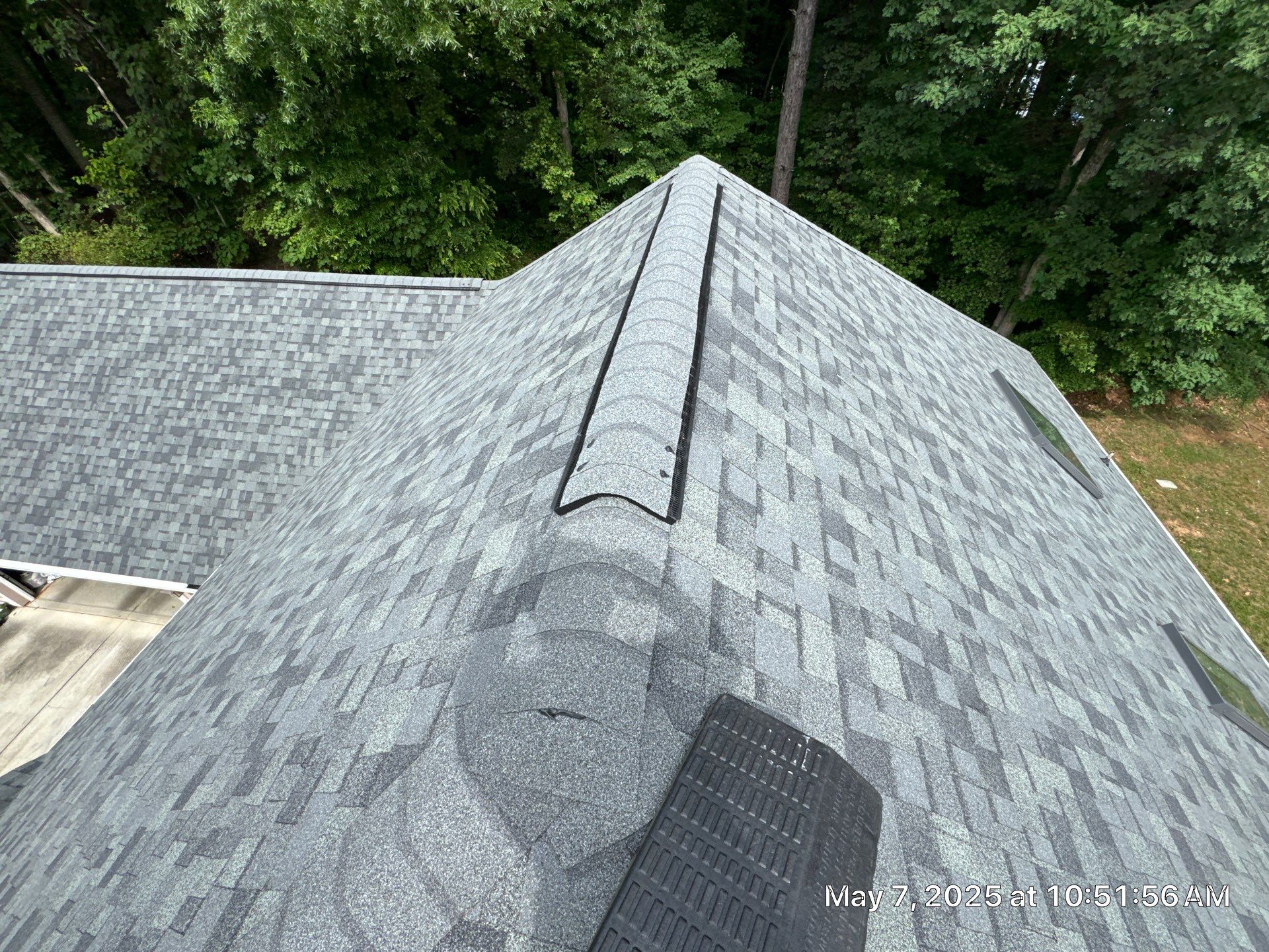 Residential Roof Replacement with Owens Corning Duration Architectural Shingles and 5 Velux Skylights in Charlotte, North Carolina by Merritt Roofing LLC