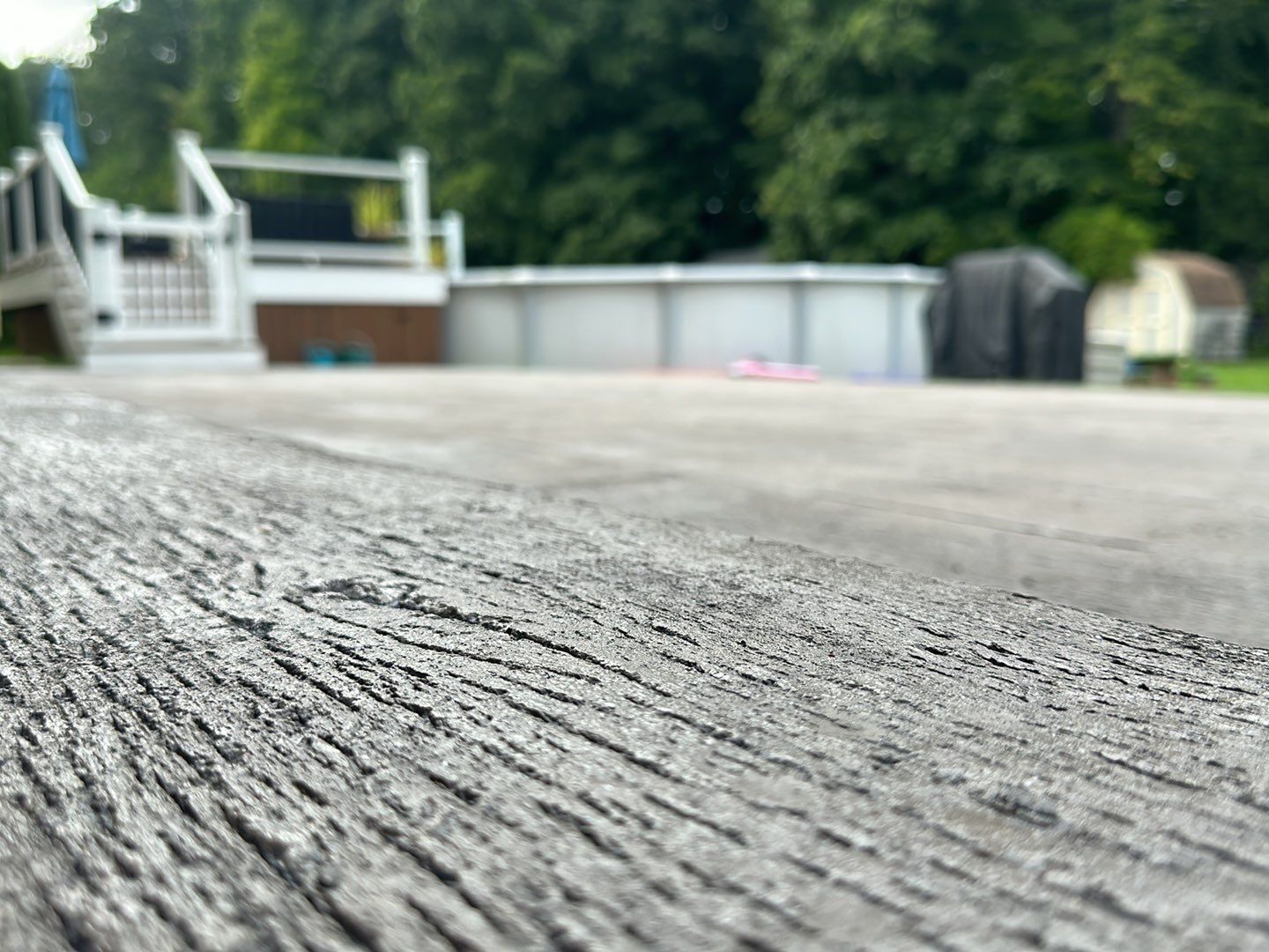 Wood Plank Stamped Concrete Patio  by NG Masonry & Construction LLC