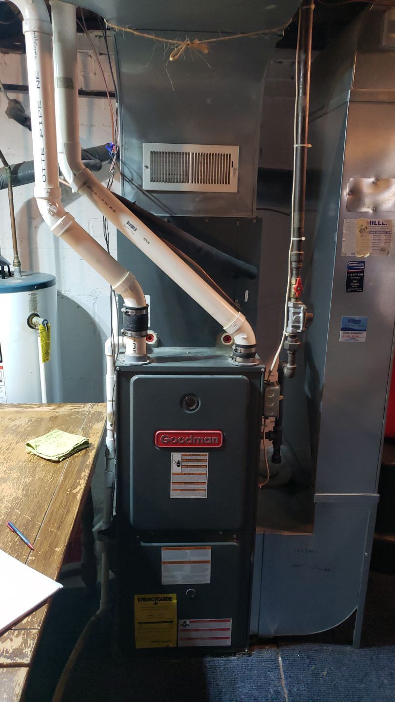 Quality install in older style home by Sureway Comfort John Wilcox Plumbing Heating Cooling