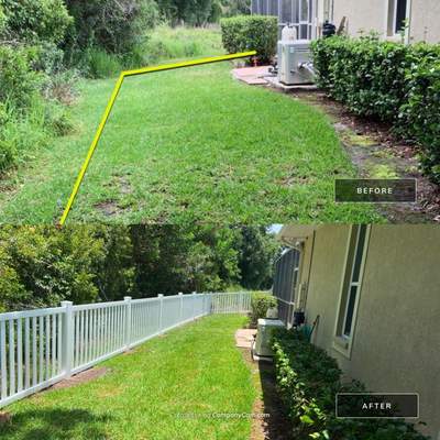 Bradenton, FL Vinyl Picket Fence Installation using White Vinyl Picket Fence