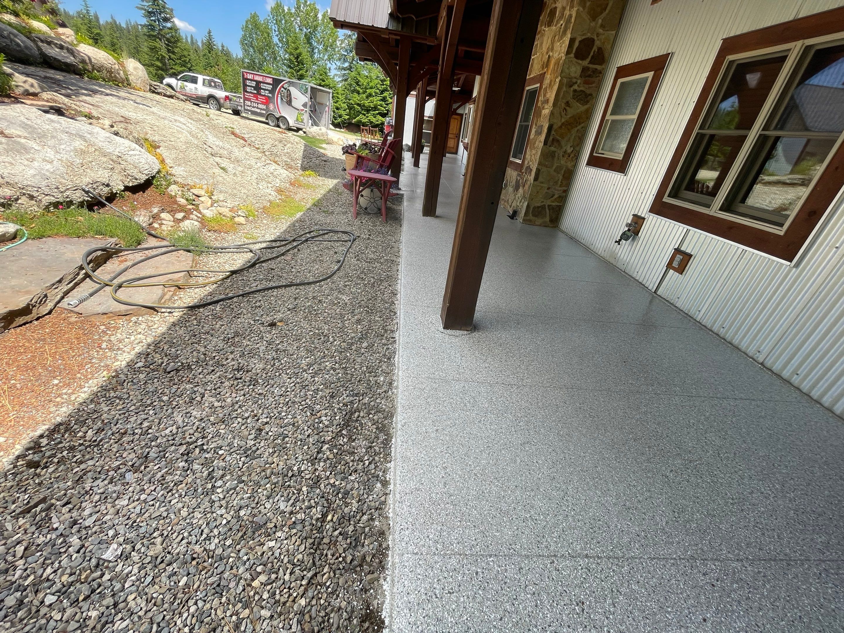Patio Transformation using Mt Everest by Croc Coatings, LLC