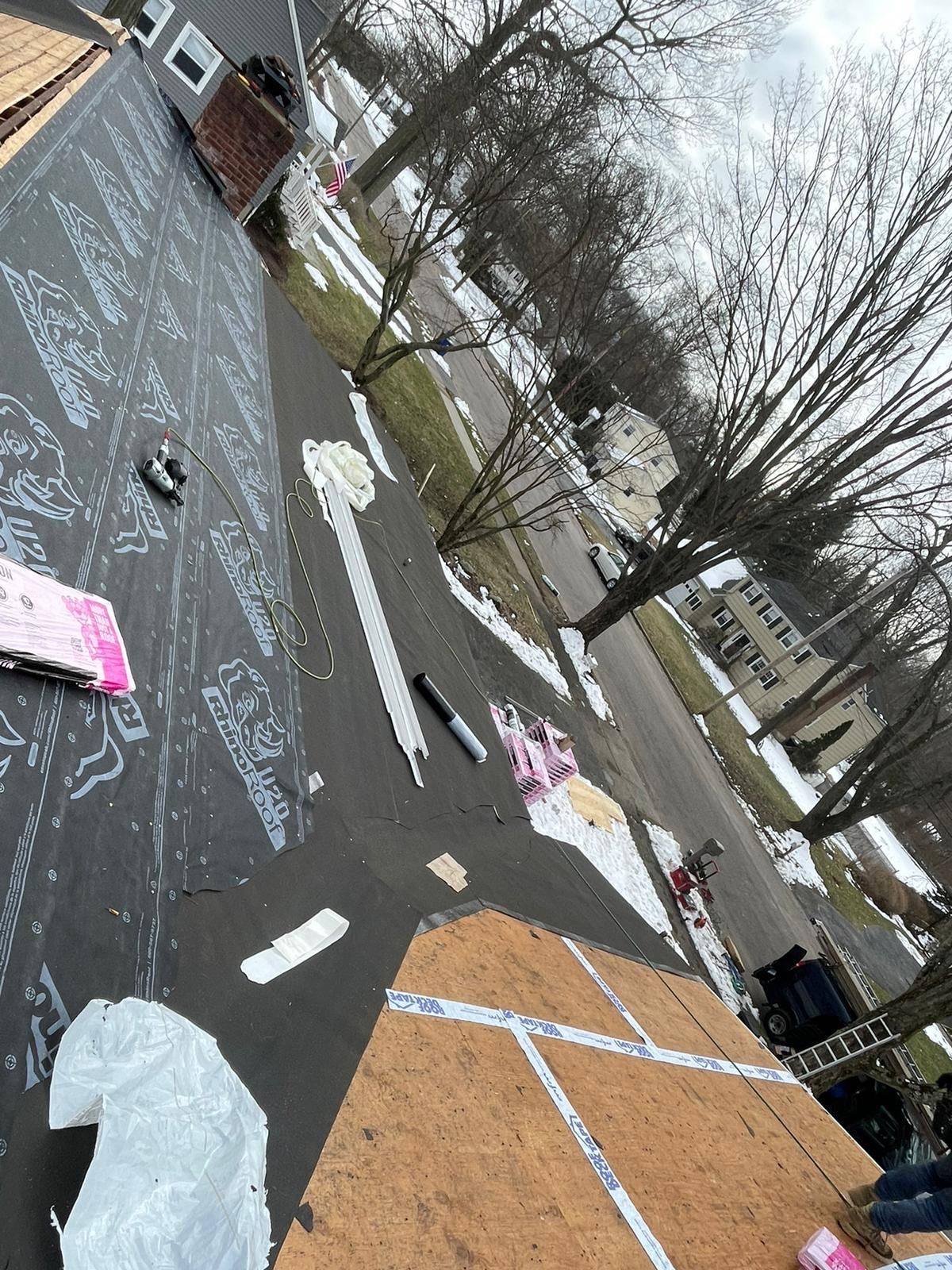 Residential Roofing Installation using Owens Corning Duration Estate Gray by A Plus Exterior