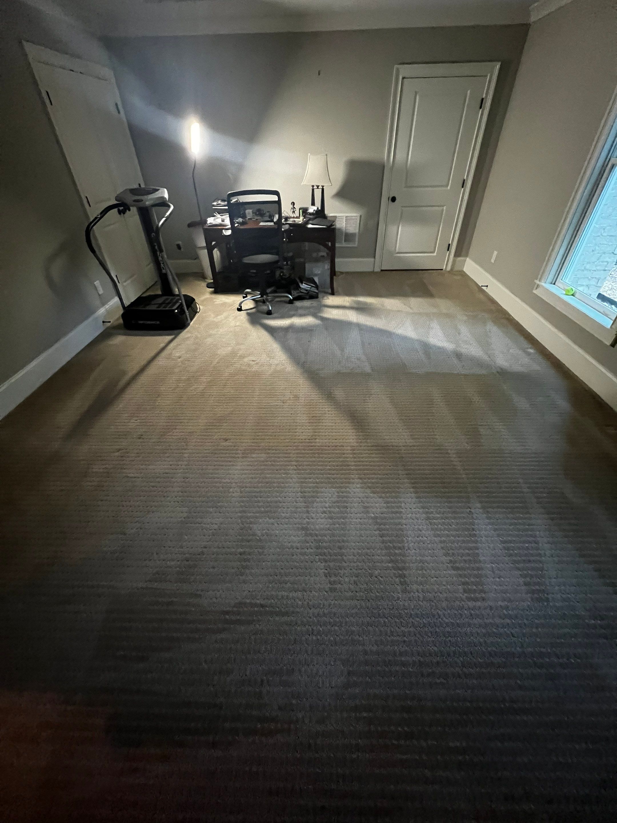 Atlanta Basement Refinishing with Wood Laminate Flooring and Interior Painting by Swift Home Renovations