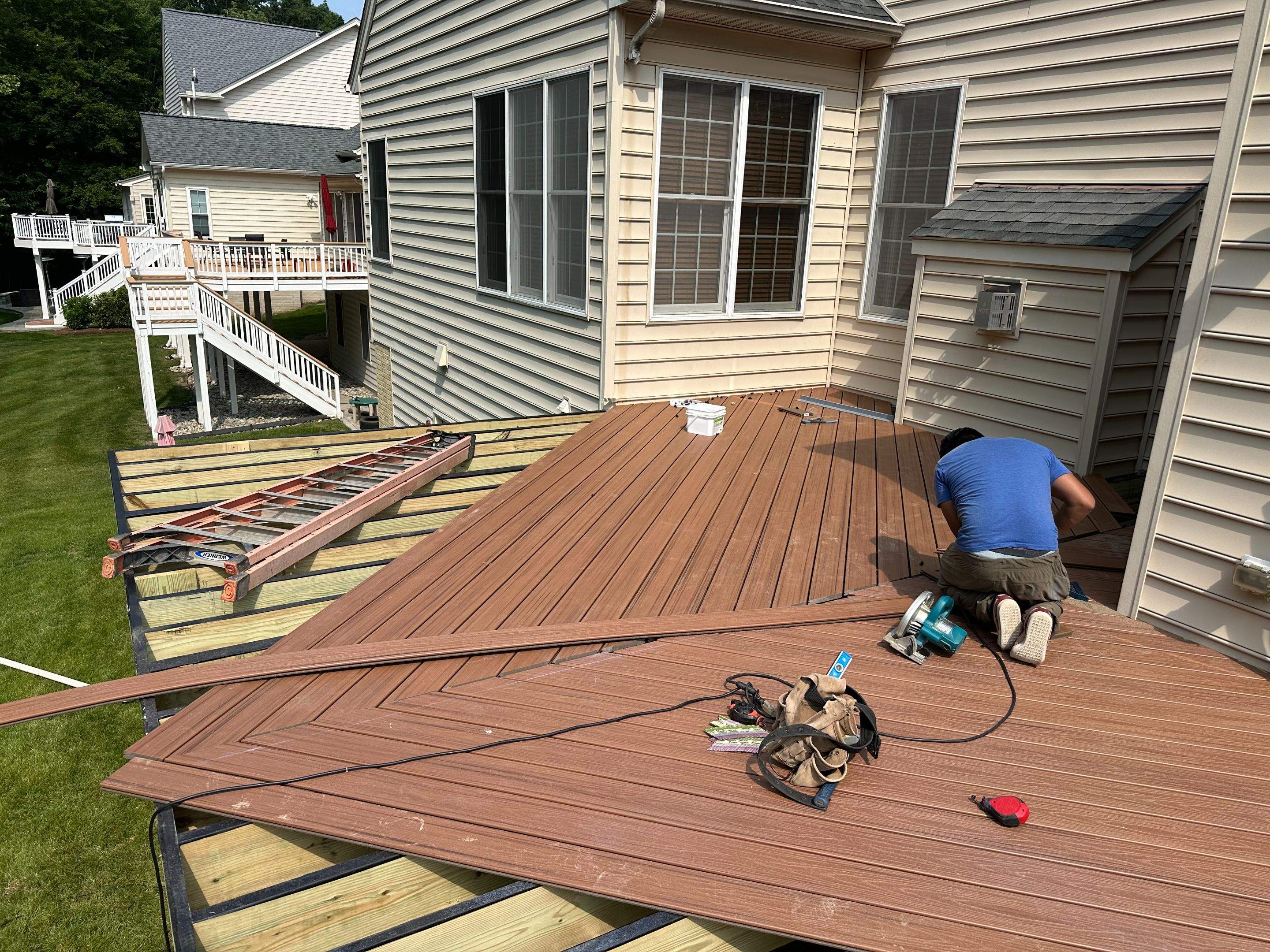 New Trex Composite Deck in South Riding, VA by Sunburst Construction Inc