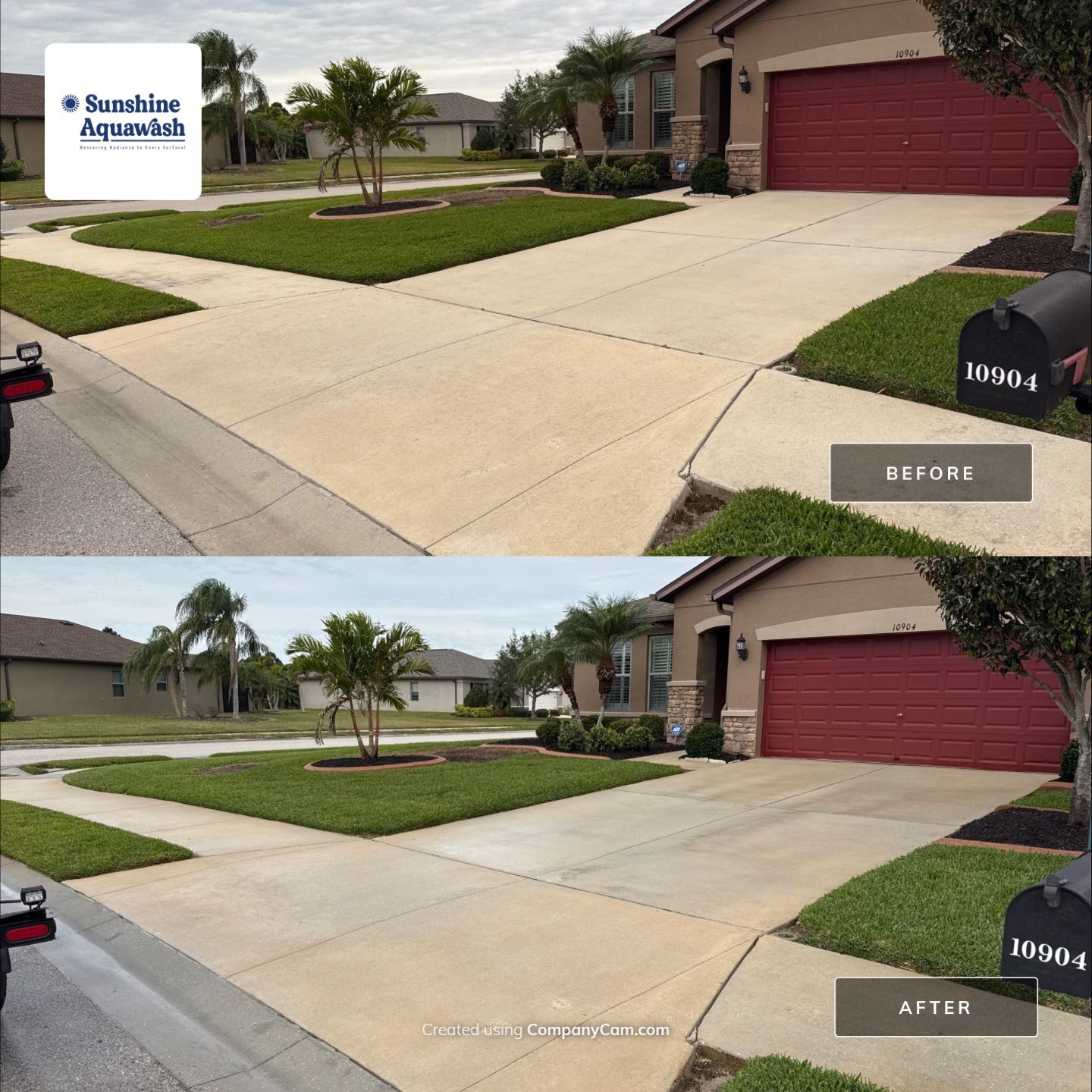 Transform Your Driveway & Curb Appeal with Sunshine AquaWash! | Expert Pressure Washing Services by Sunshine AquaWash