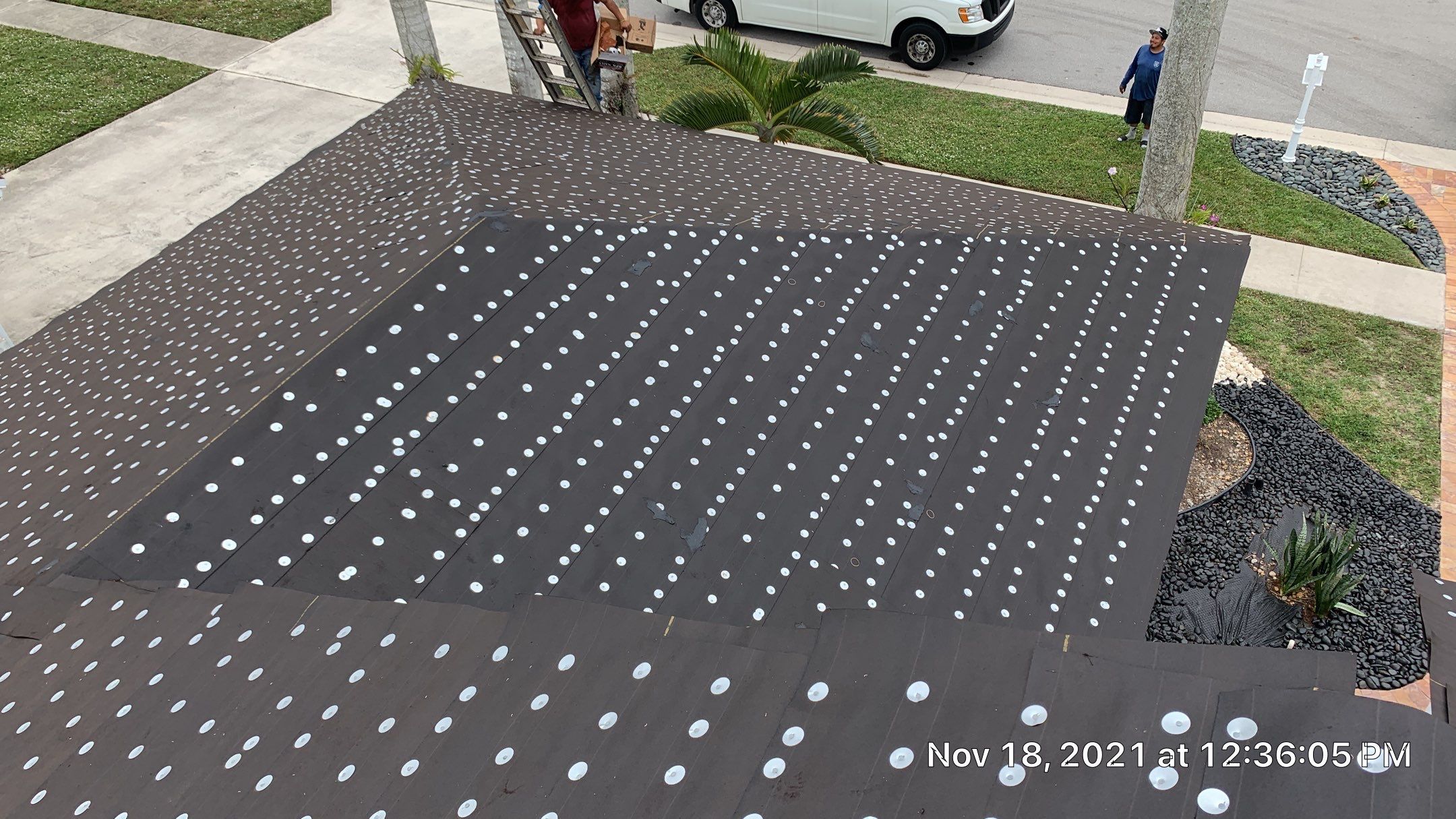 Residential Roofing Installation using 1" Nail strip metal roof by BLUES BROTHERS ROOFING