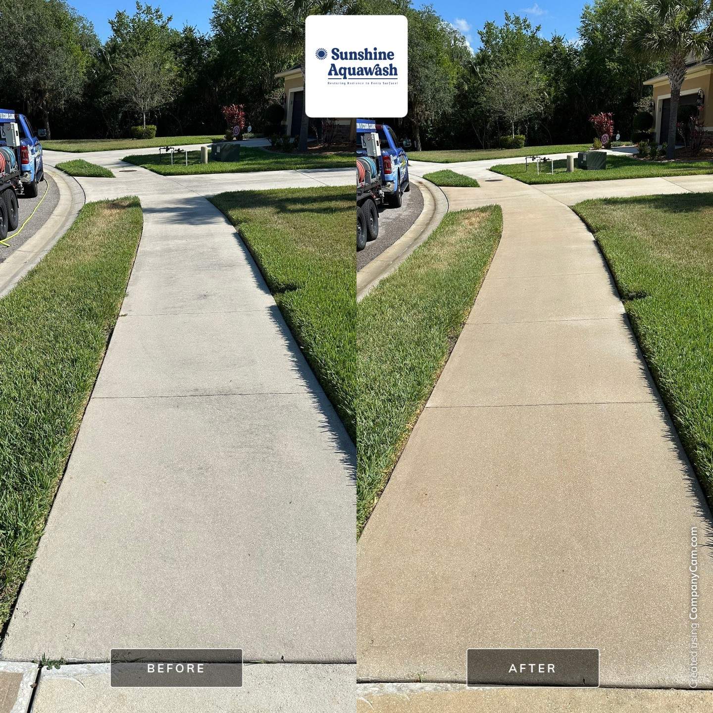 🚗 Concrete Driveway & Sidewalk Cleaning – Old Mill Preserve, Palmetto, FL by Sunshine AquaWash