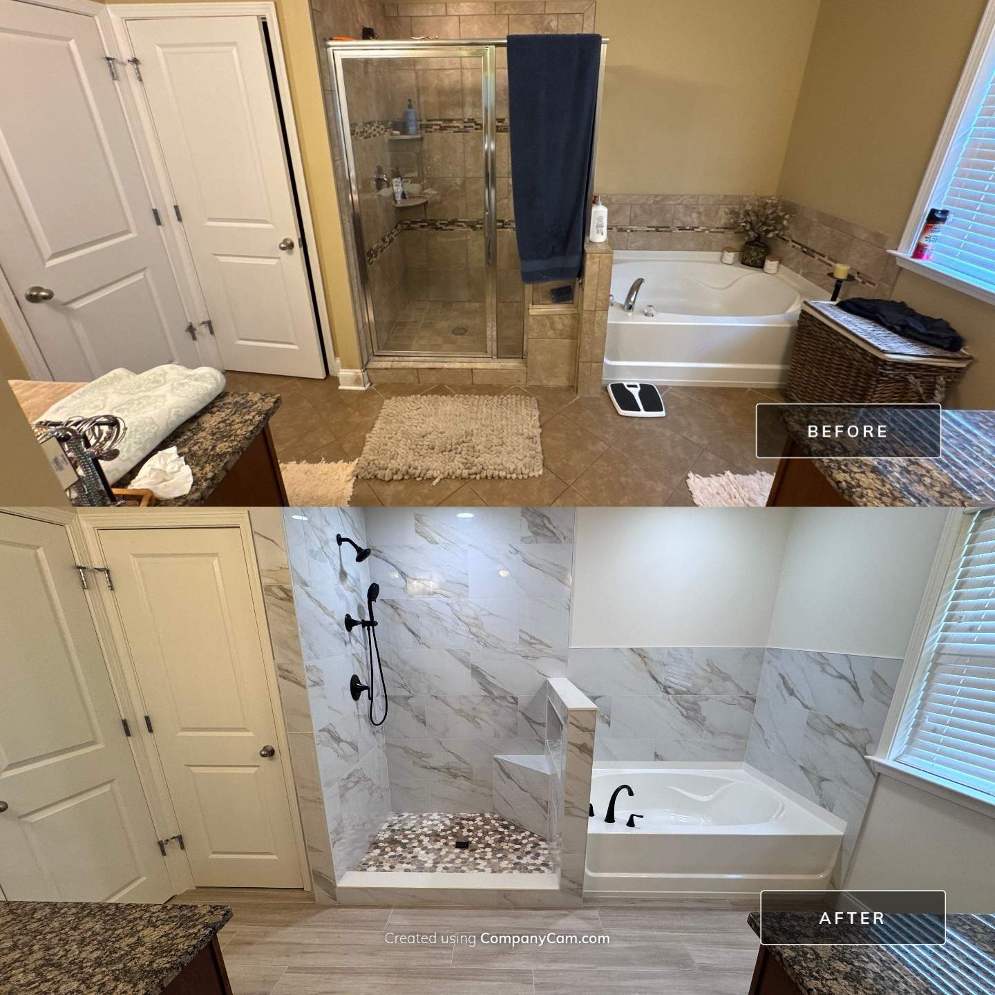 Master bathroom renovation by Prudencio