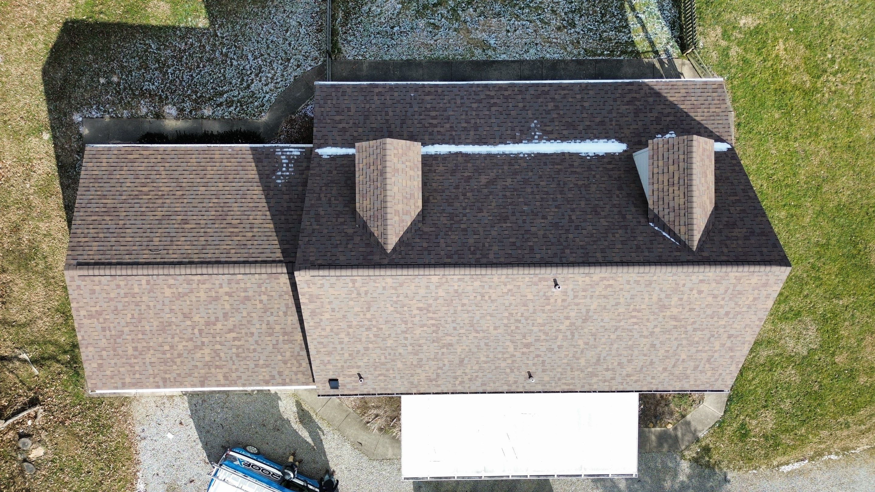 Residential Roofing Installation using Duration Series Shingles - Teak by RoofX 