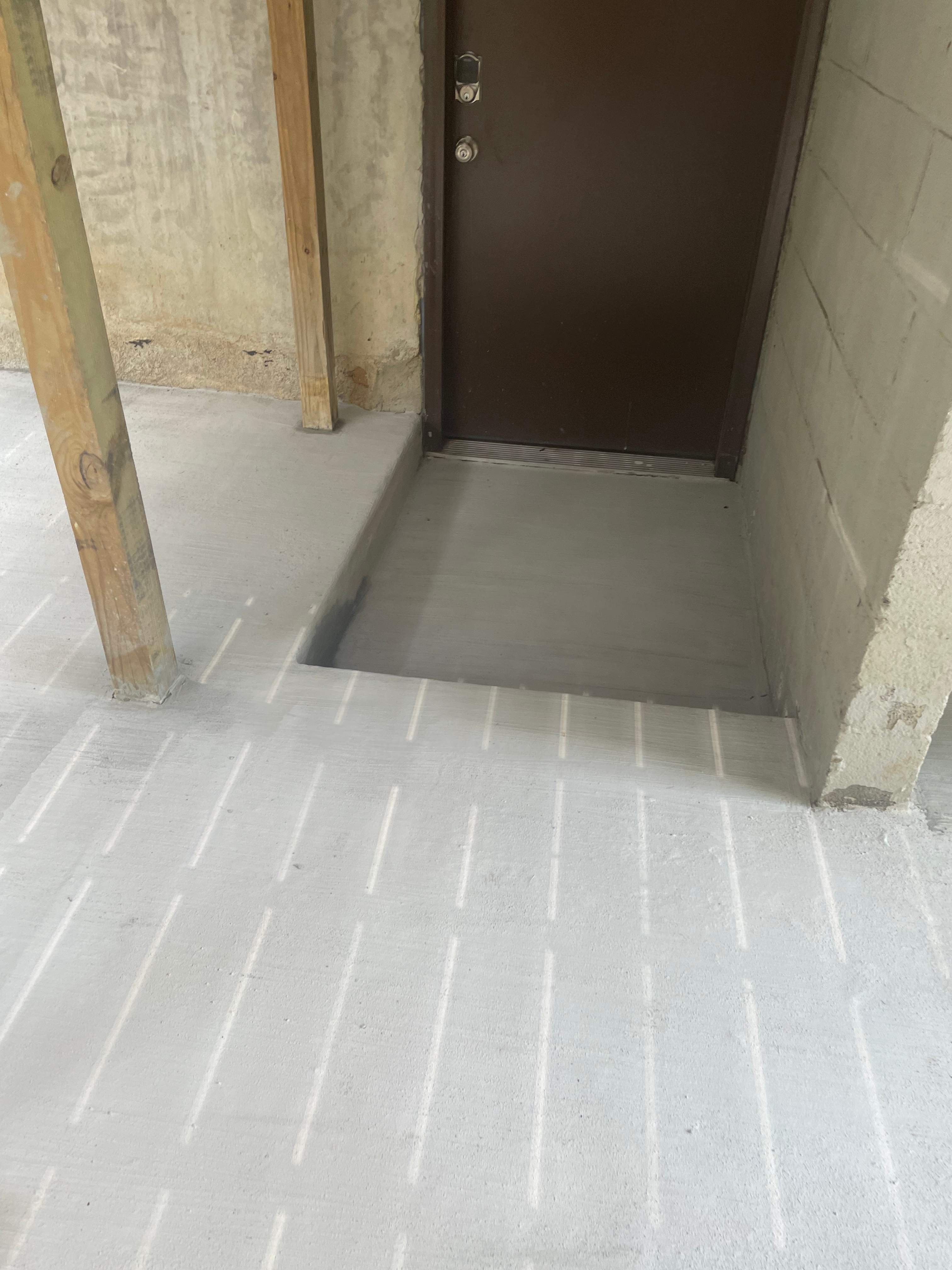 Deck resurfacing, railing replacement and concrete resurfacing by Fairfax Contractors, LLC