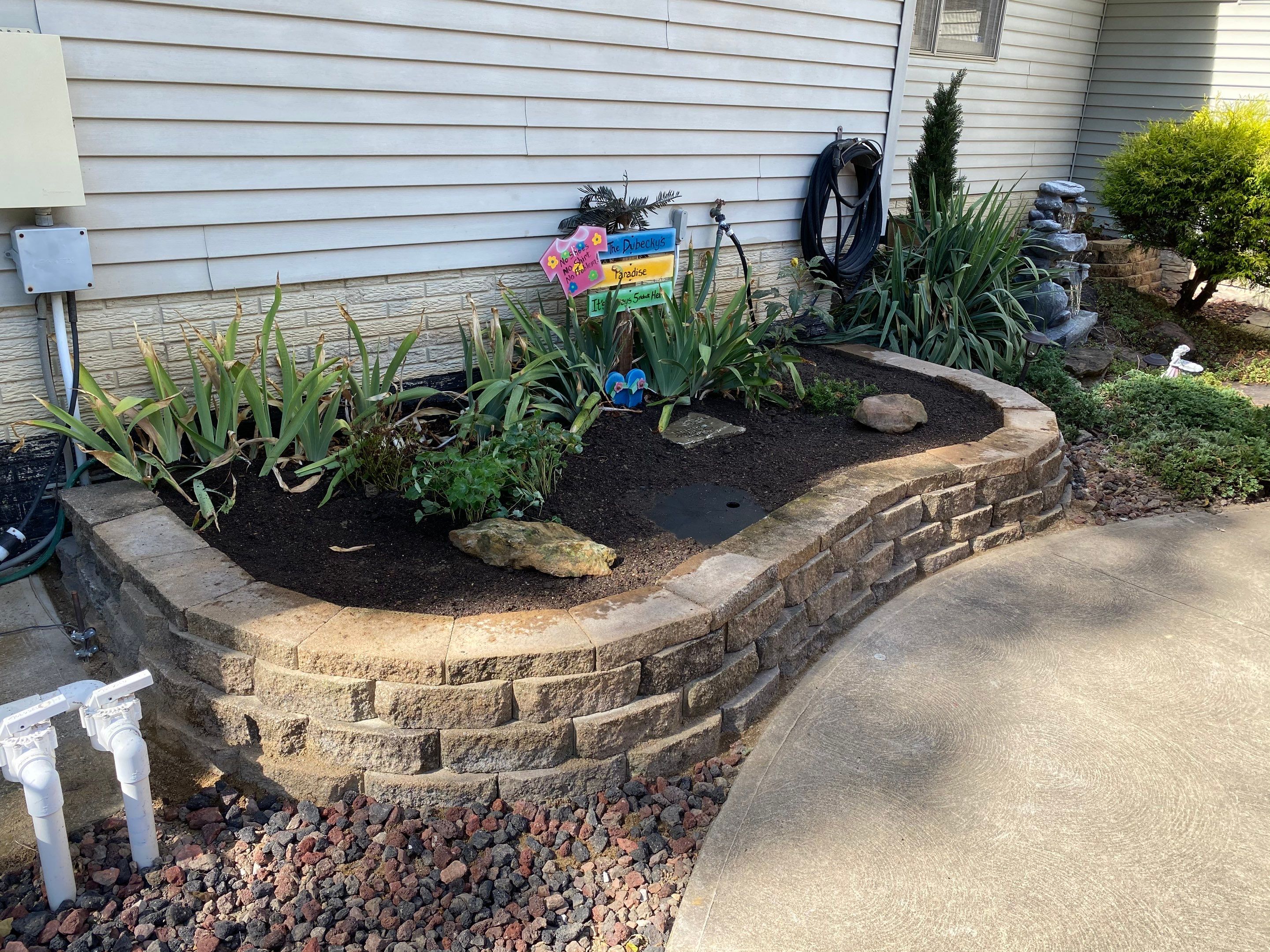 Hardscape River Wall Projects by Elm Rose Gardens