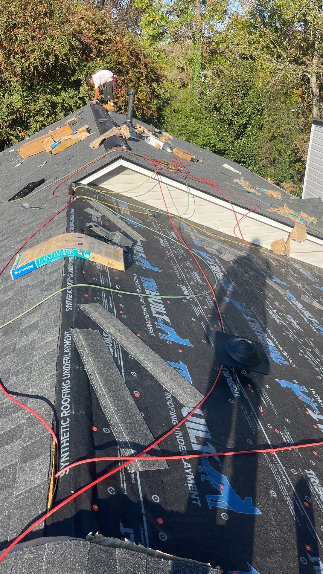 Roof replacement by wind damage and tree felling by Just Brilliant Restoration JBR