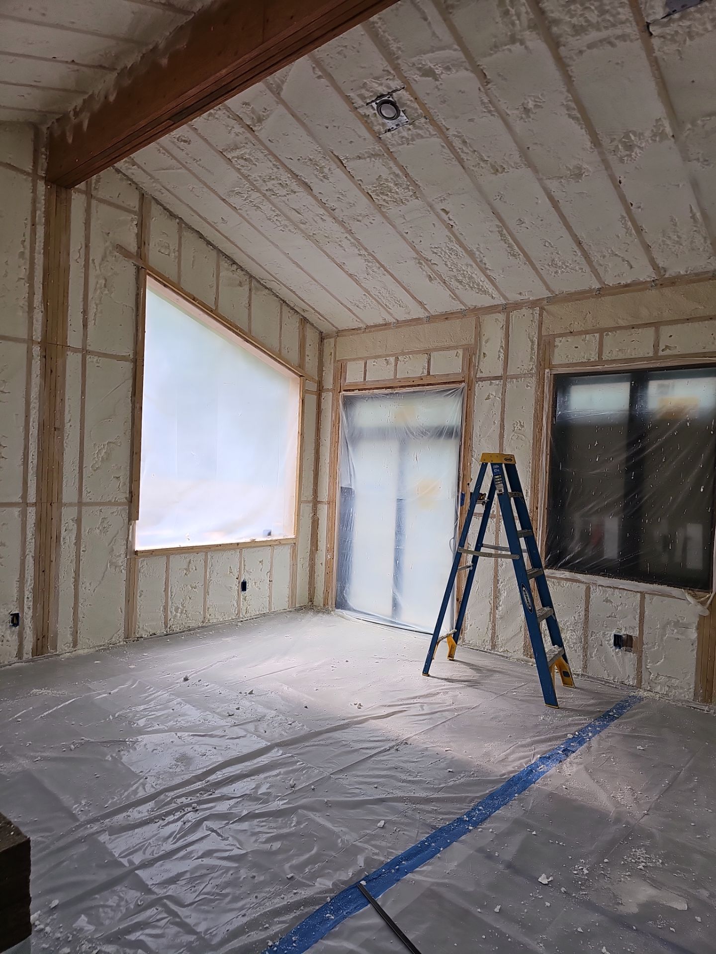 Spray Foam Insulation using open cell spray foam by NYS Foam & Energy