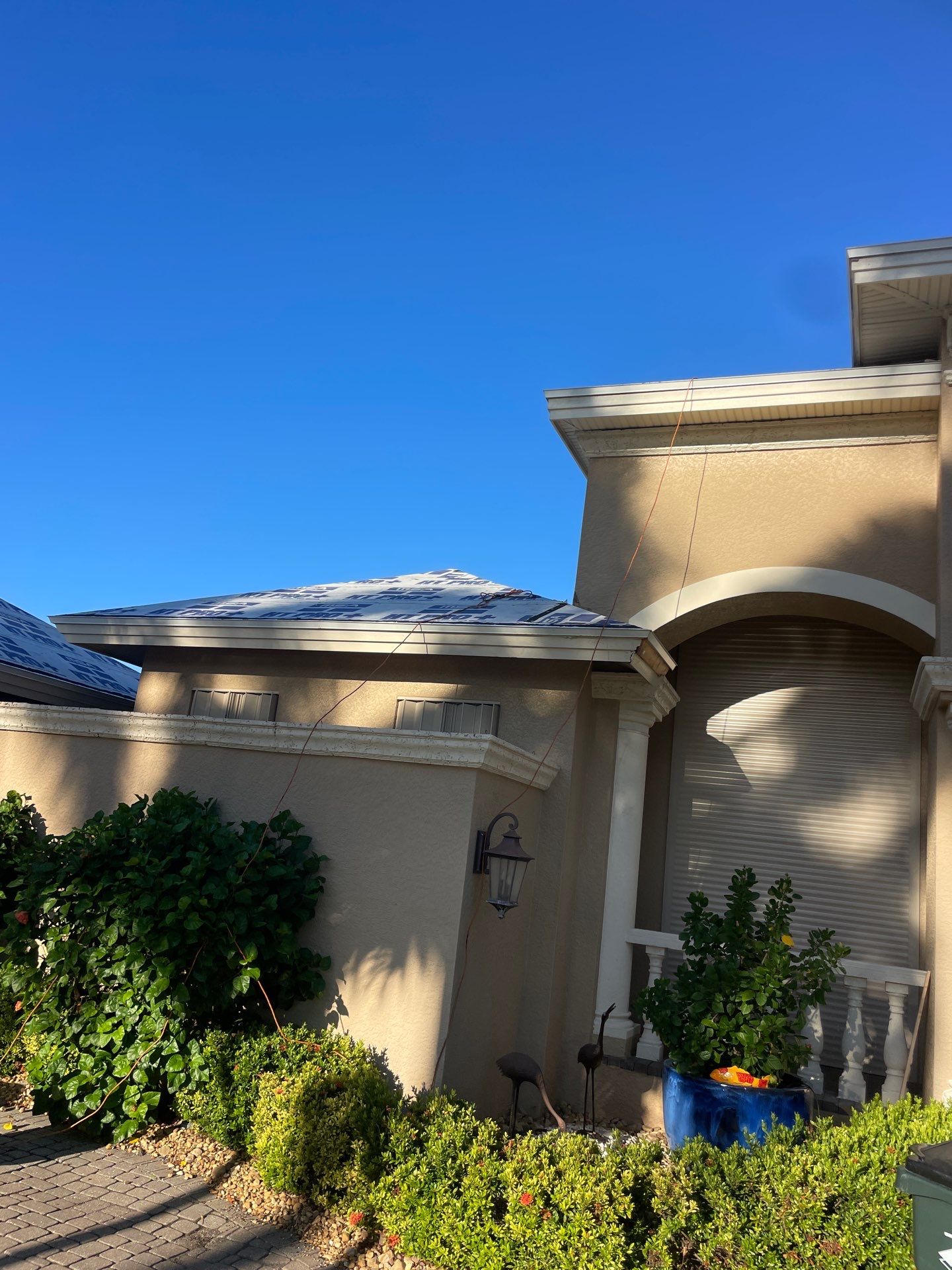 White Vinyl Soffit Installation in Fort Myers FL by Gutter Professors