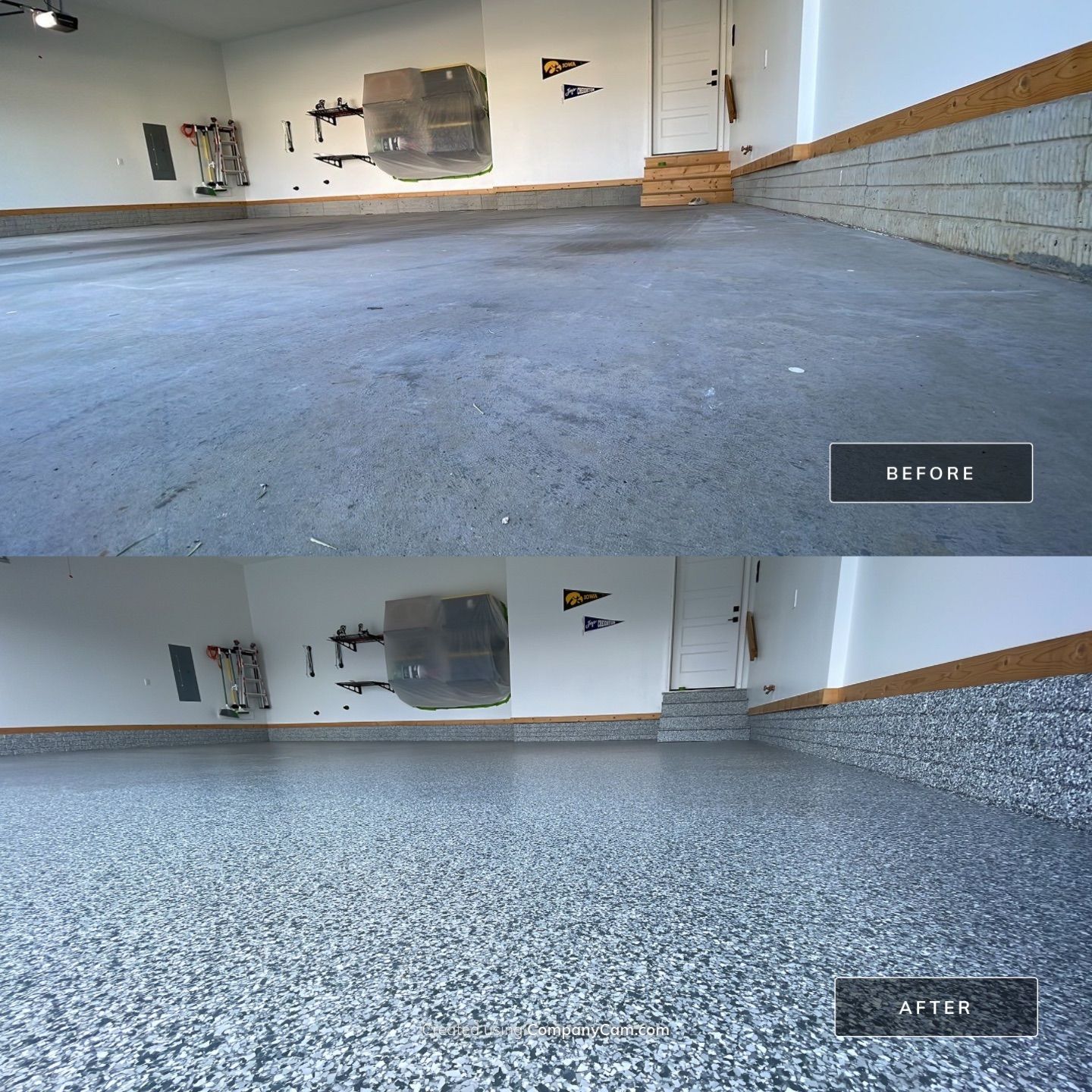 West Des Moines Garage REVAMP! by Revival Concrete Coatings, LLC