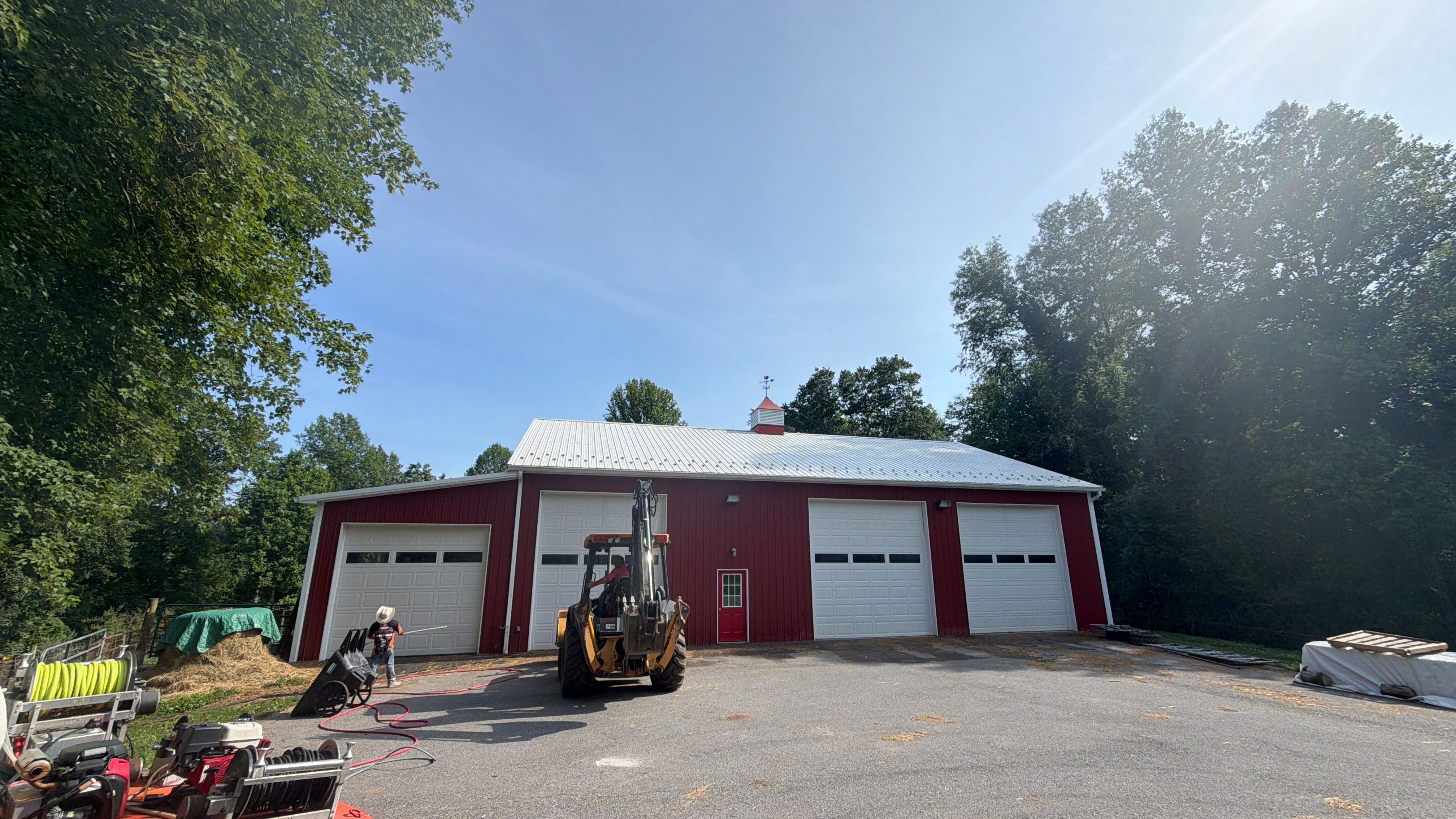 Concrete Pool Deck and Multi-Bay Building Cleaning in Eldersburg by Baltimore Pressure Washers Inc.
