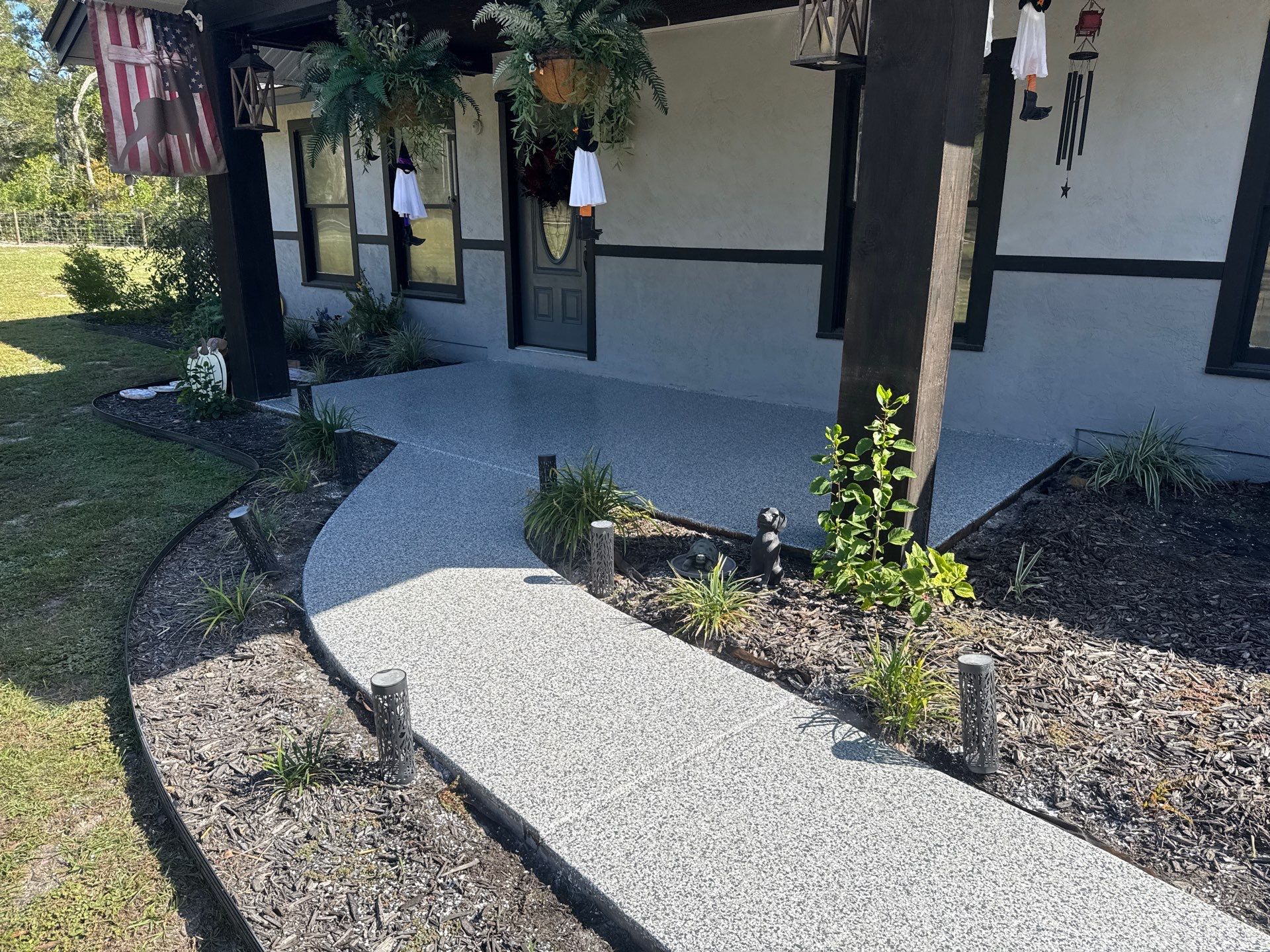 Patio in Old Town, FL in Slate Stone by Cross Creek Concrete Coatings