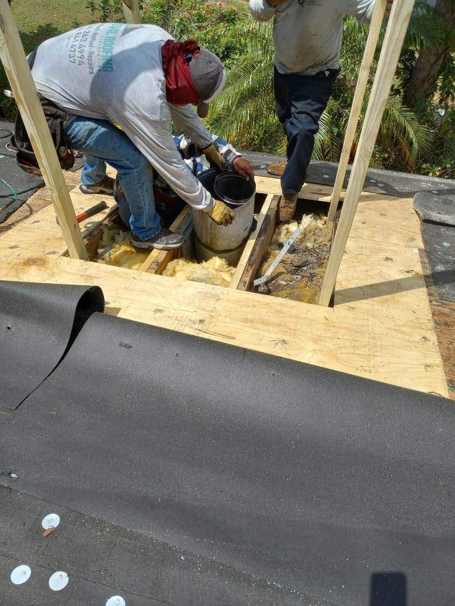 Complete Chimney Rebuild + Tile & Flat Re-Roof  by Morton Roofing, Inc.