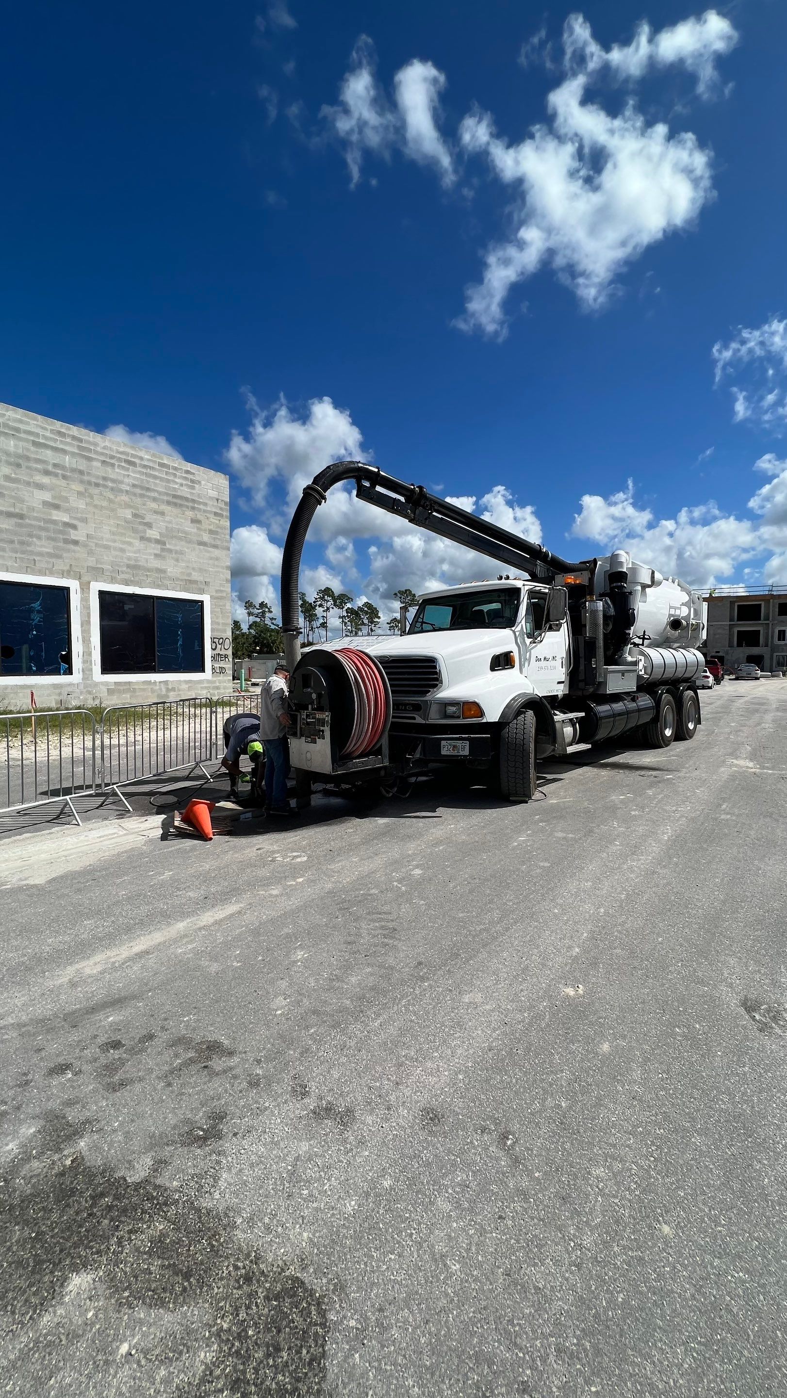 New Construction Storm Drain System Cleaning by APS Power & Water