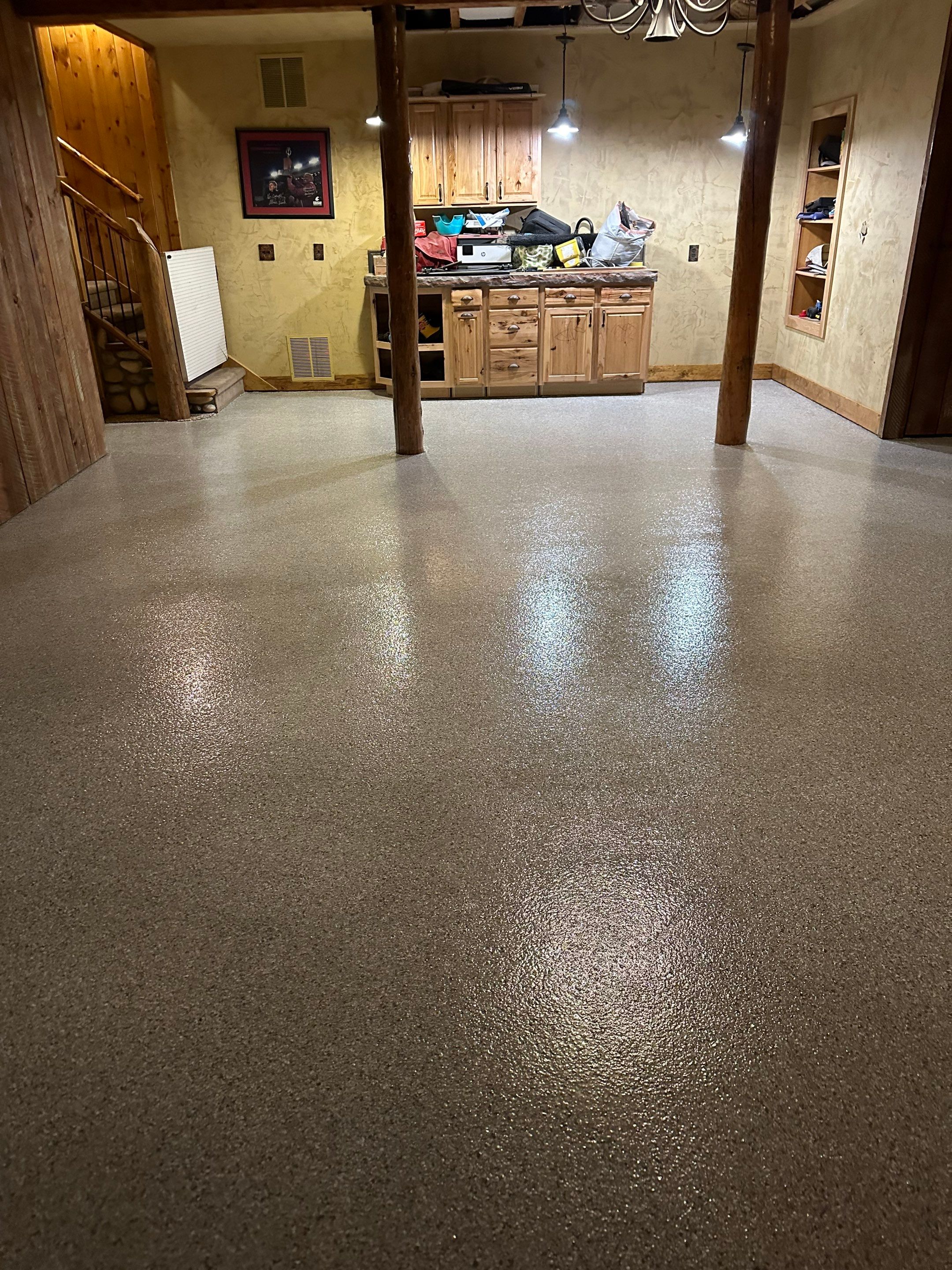 Basement Transformation using Mt Everest by Croc Coatings, LLC