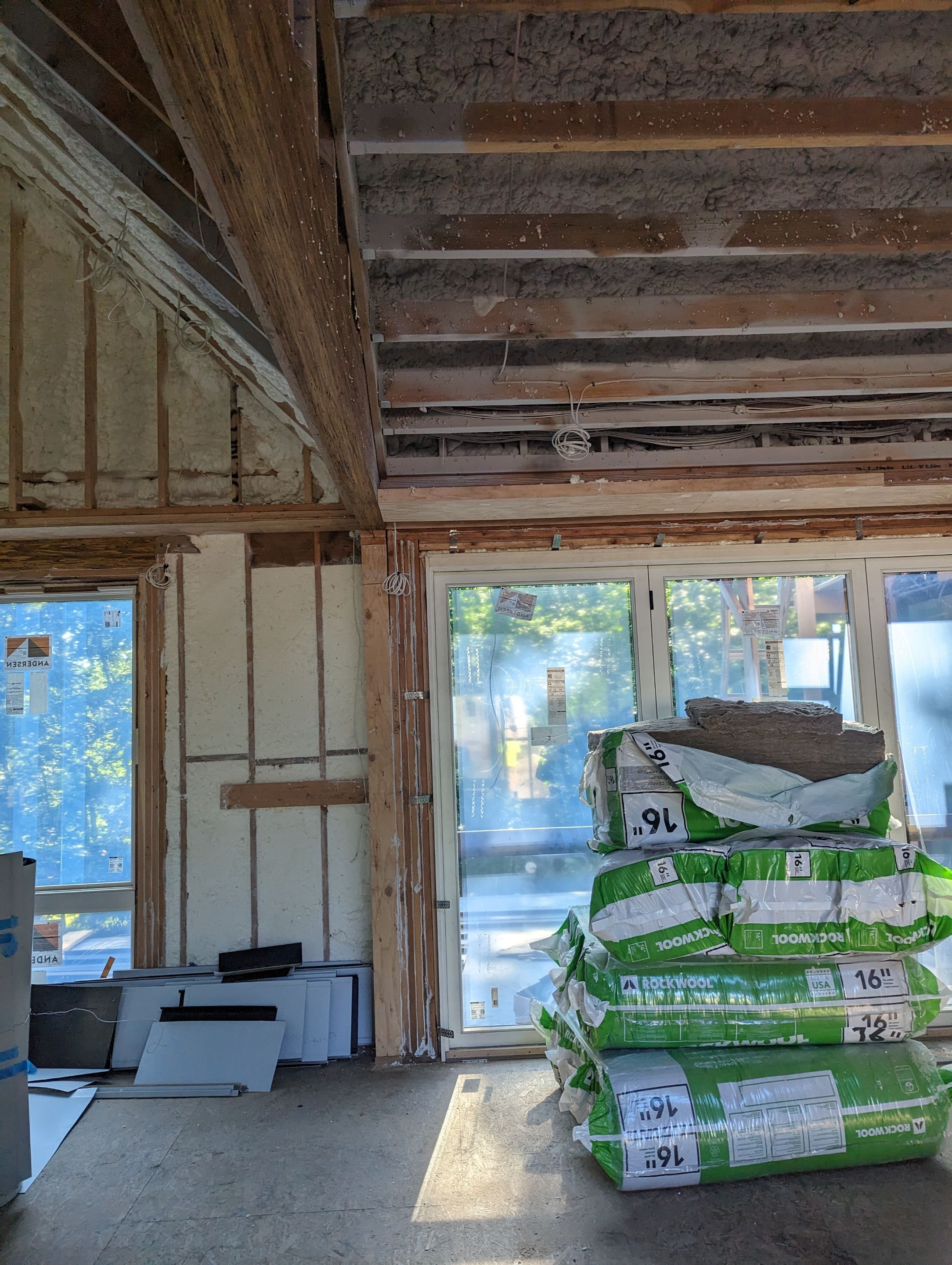 New Home Construction using open cell spray foam by NYS Foam & Energy