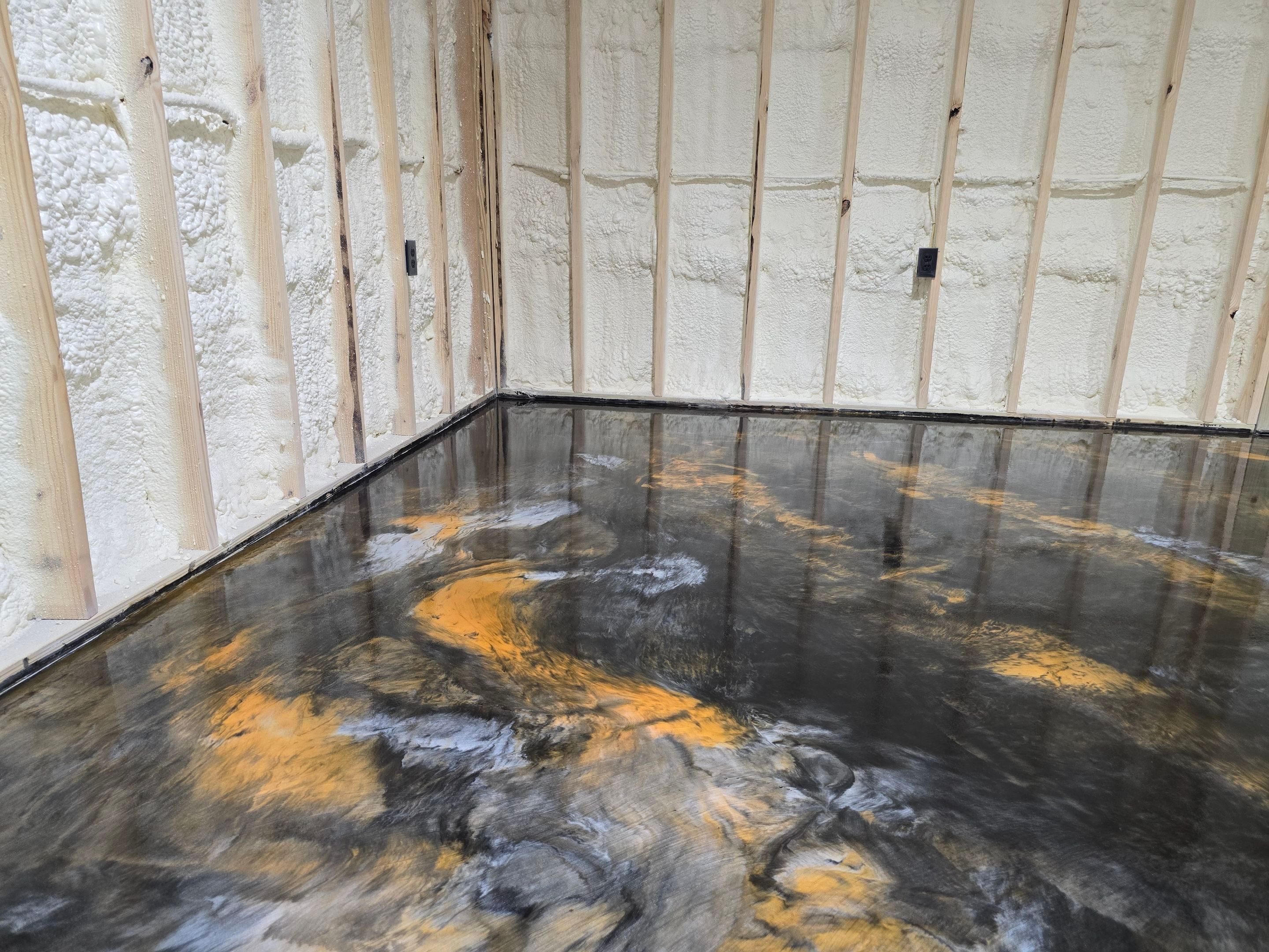 Amazing Standalone Garage + Metallic Epoxy by Elite Floor Solutions