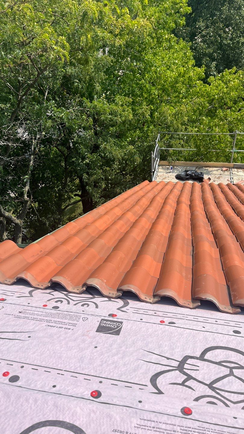 Commercial Roofing using  Ludowici Spanish 18 Clay Tile by Absolute Roofing and Construction
