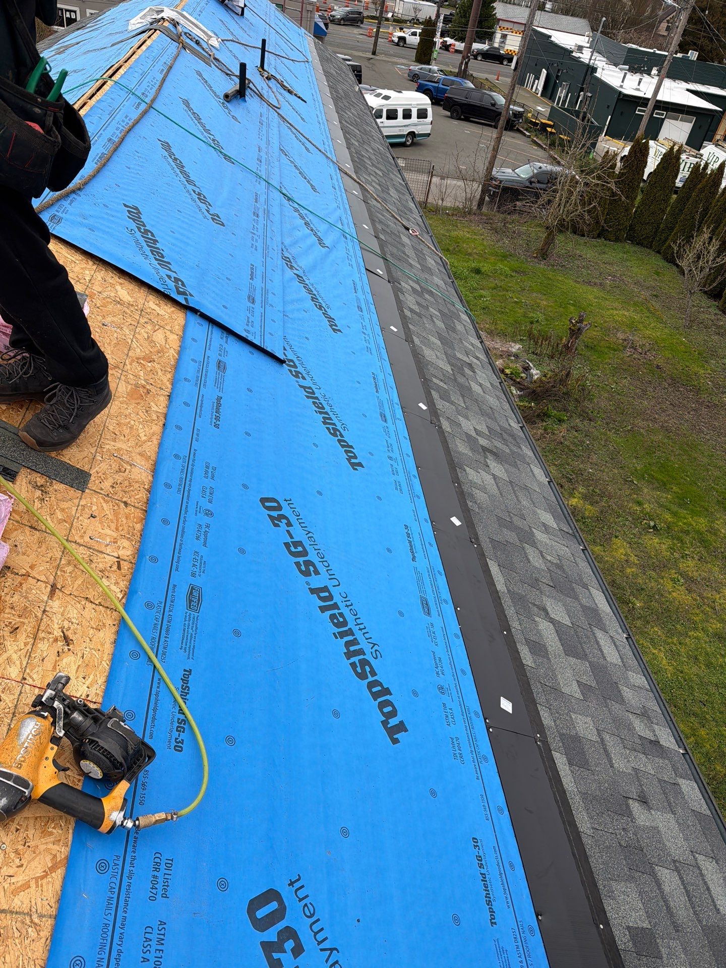 Residential Roofing Installation using GAF UHDZ Shingles by Roofing Formula LLC