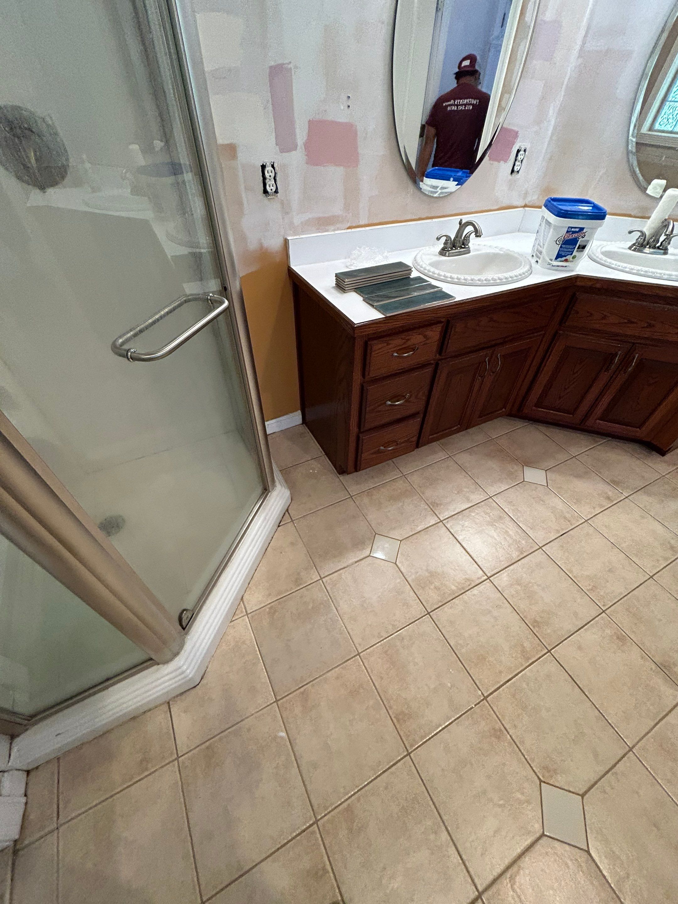 Tub to shower conversion  by Footprints Floors of Nashville