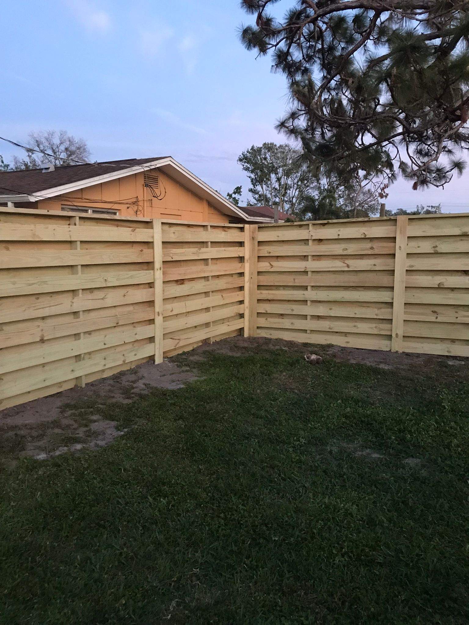 Horizontal Wood Privacy Fence Installation in Venice by True Fence LLC