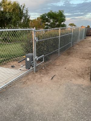 Fence Installation using chain -link