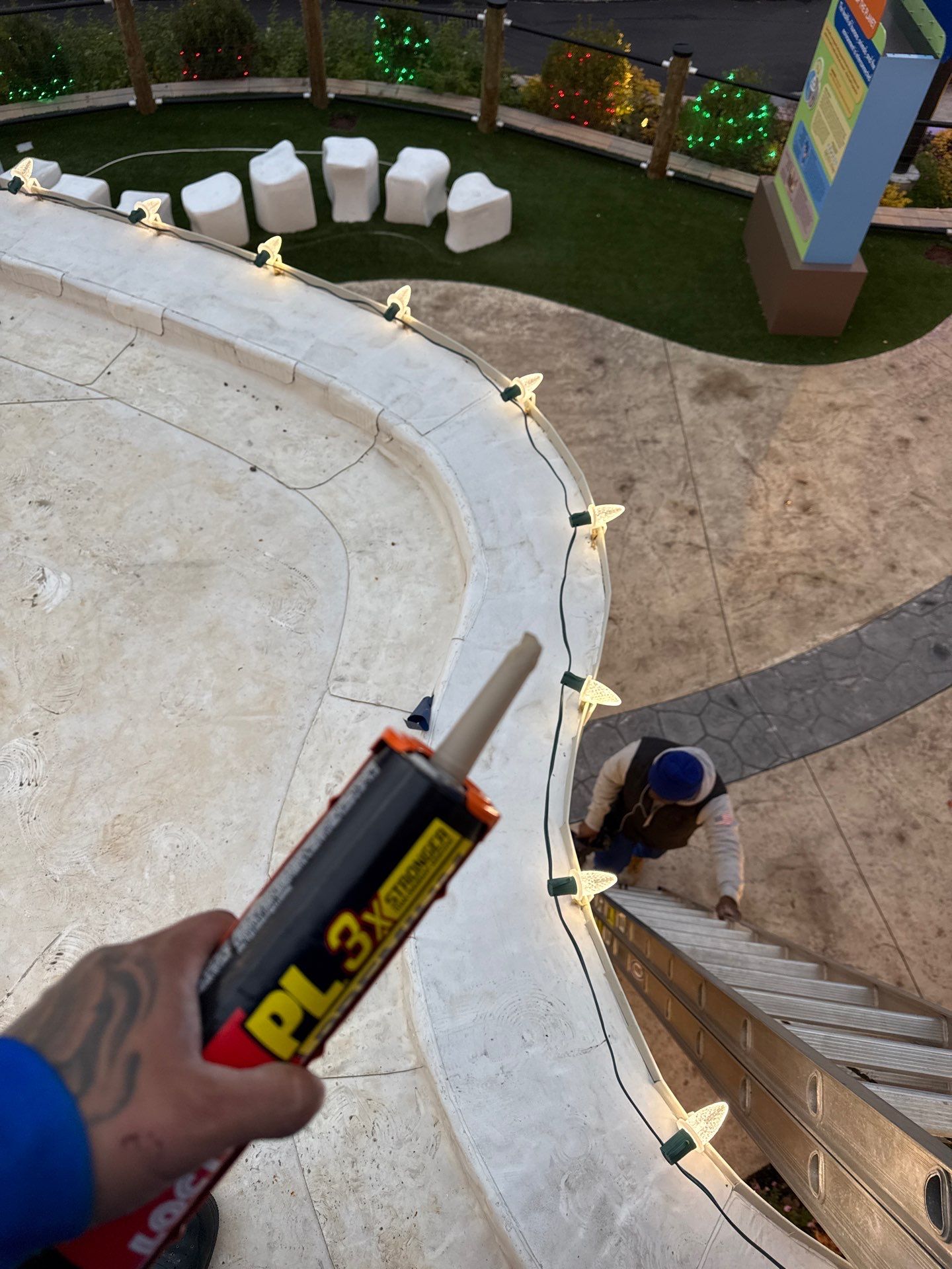 Commercial Holiday Lighting in West Orange, NJ by Clearview Washing