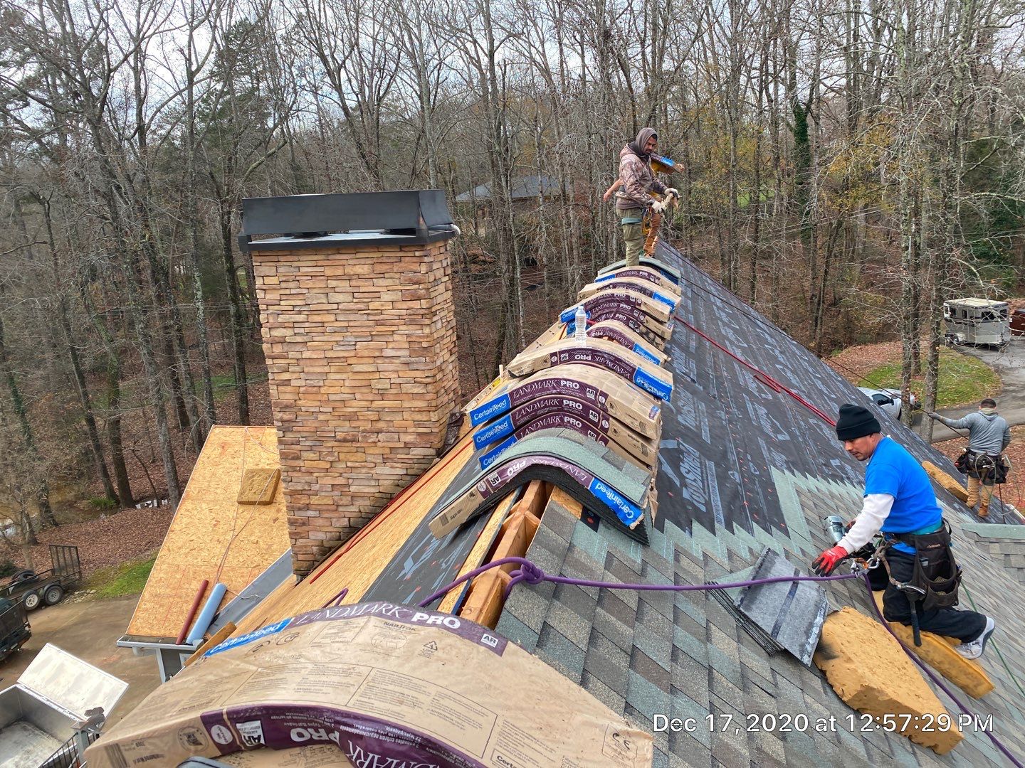 Residential Roofing Installation in Spartanburg, SC using Ceartainteed Landmark Architectural Shingles by Property Assessment