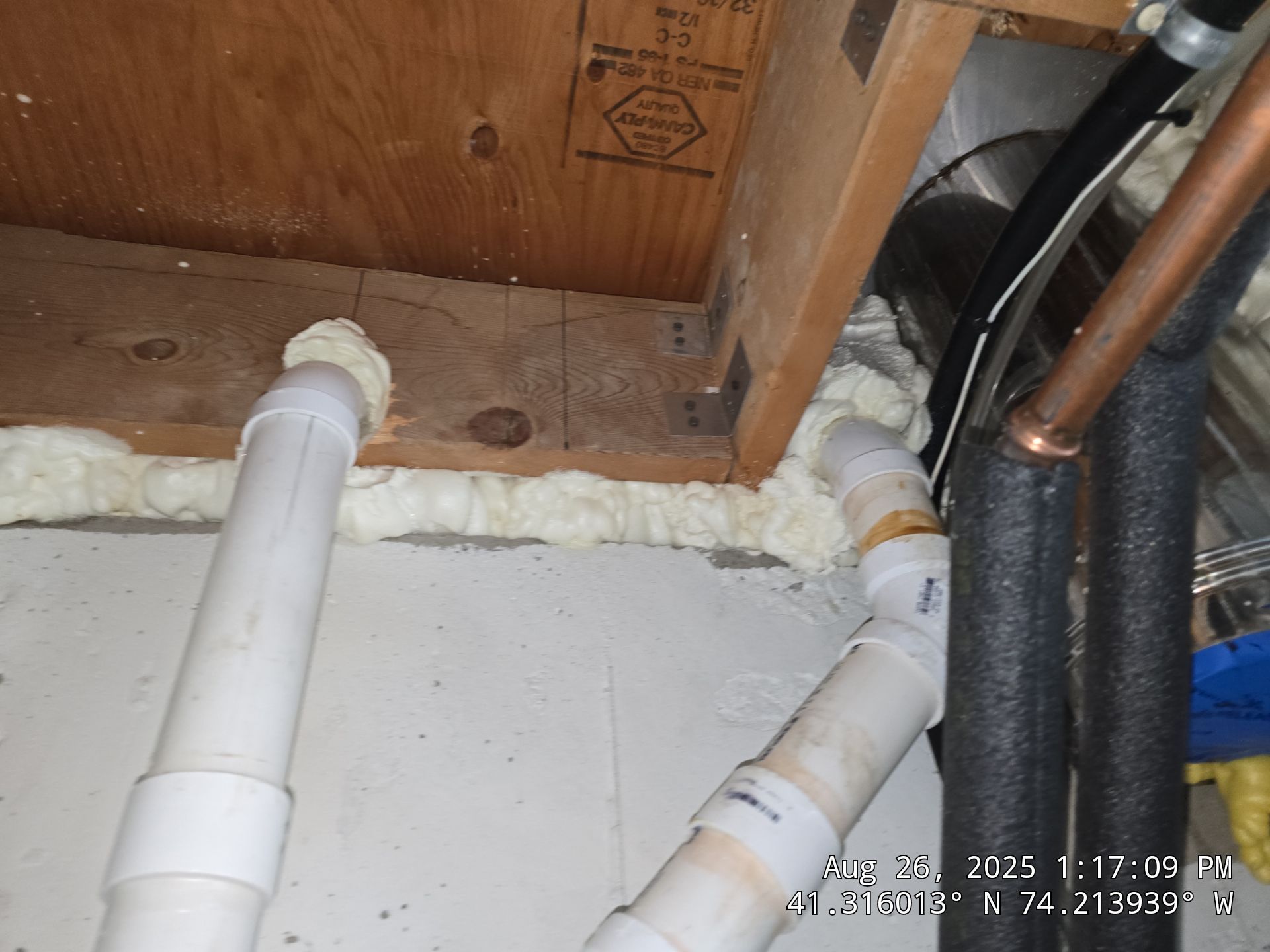 Attic Insulation using open cell spray foam by NYS Foam & Energy