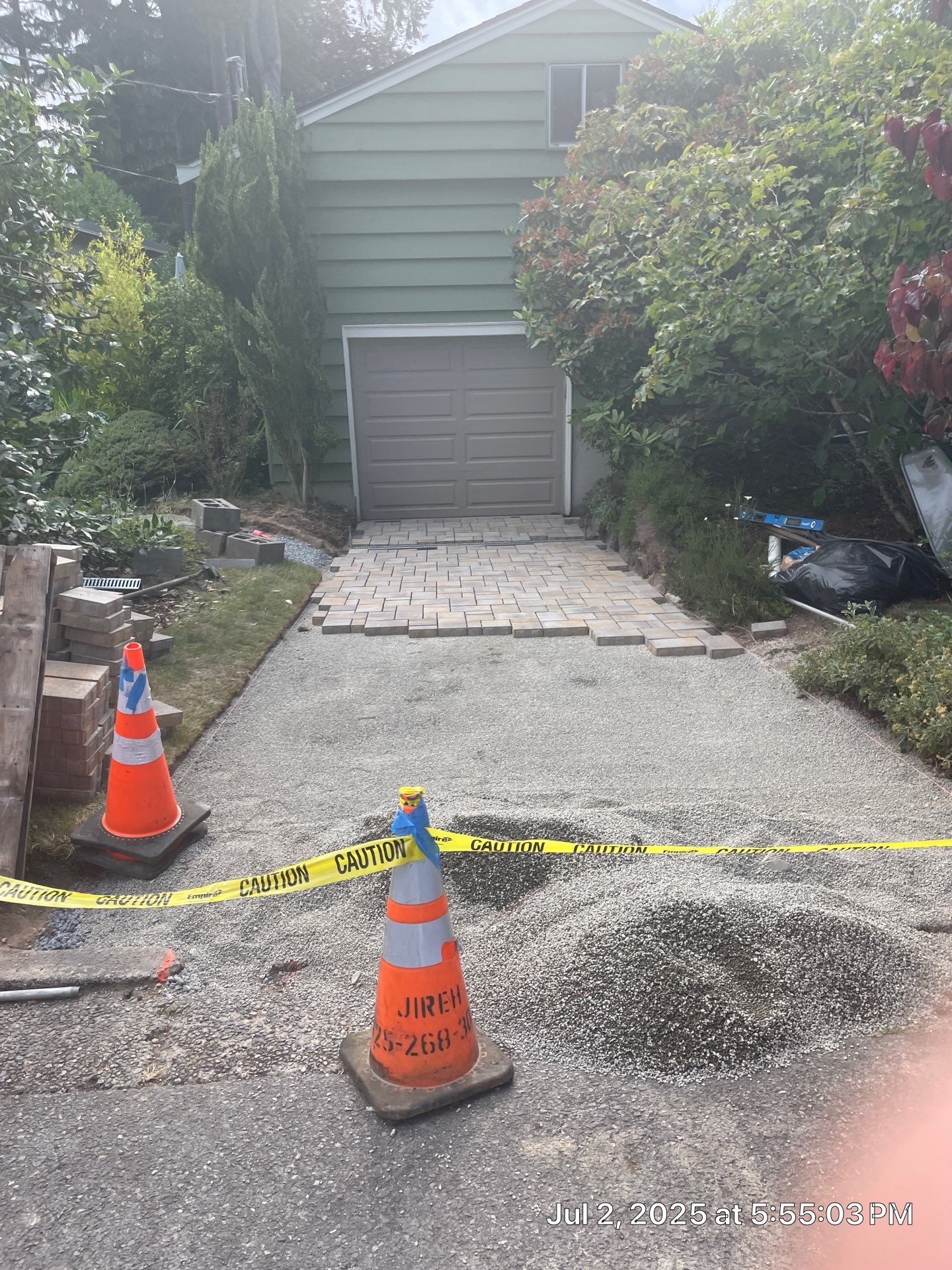Pavers Driveway & Walkway with Concrete Lip | Seattle  by Jireh Asphalt & Concrete Inc 