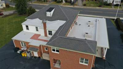 Commercial Roofing Installation using GAF Timberline / GAF TPO