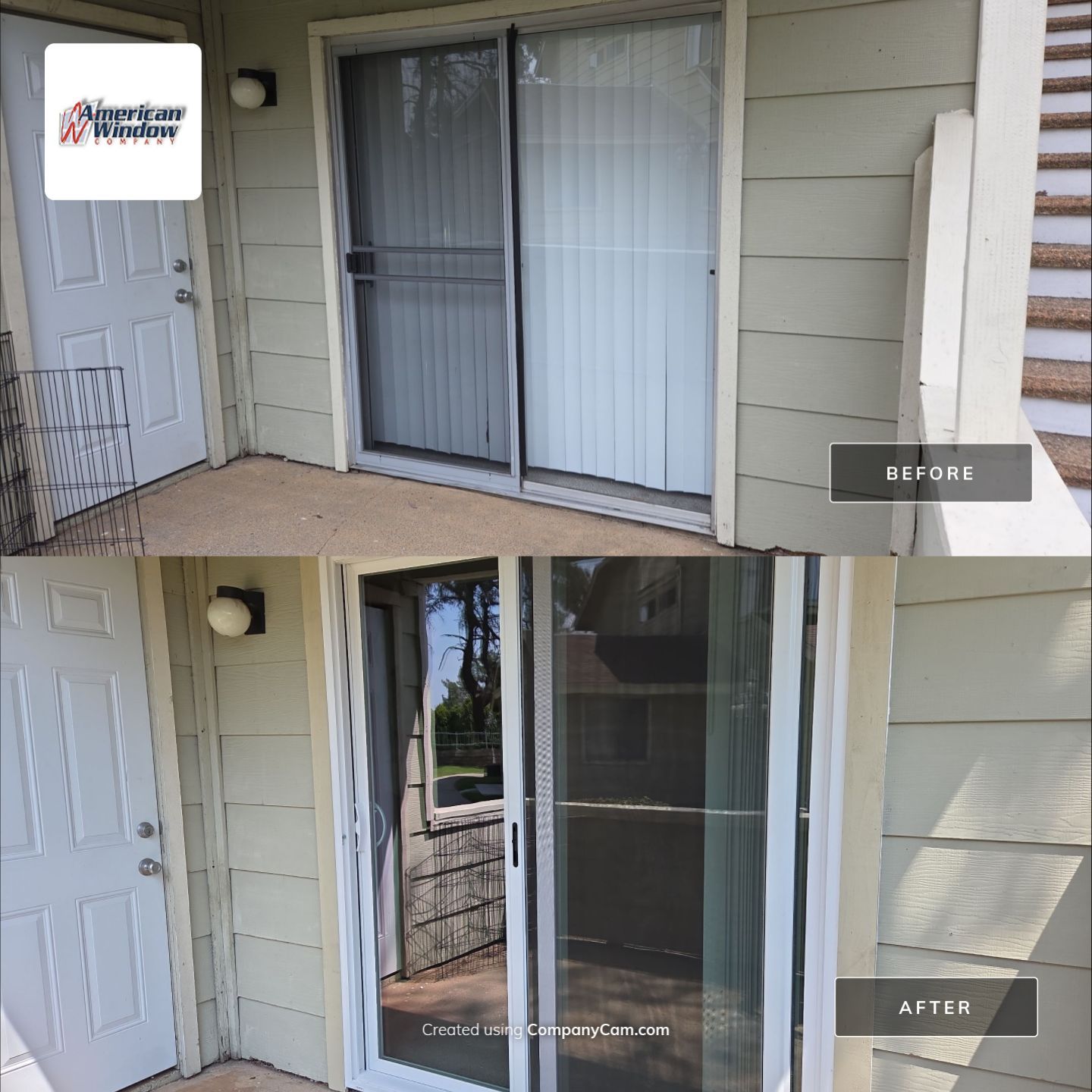 Patio Door Replacement in Apartment units by American Window Company
