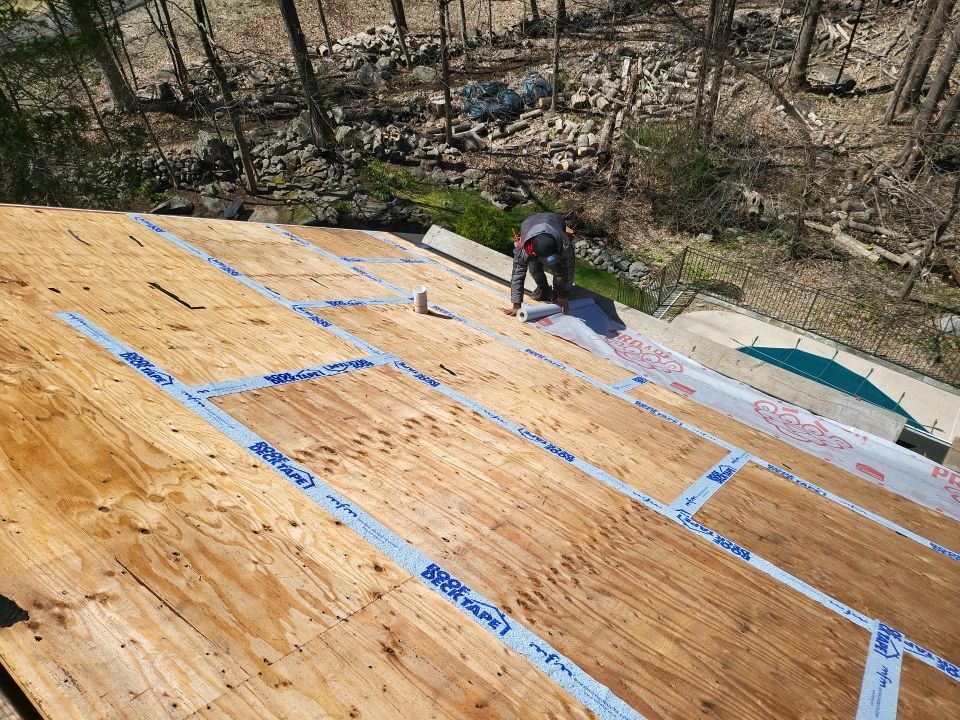 Residential Roofing Installation using onyx black by A Plus Exterior