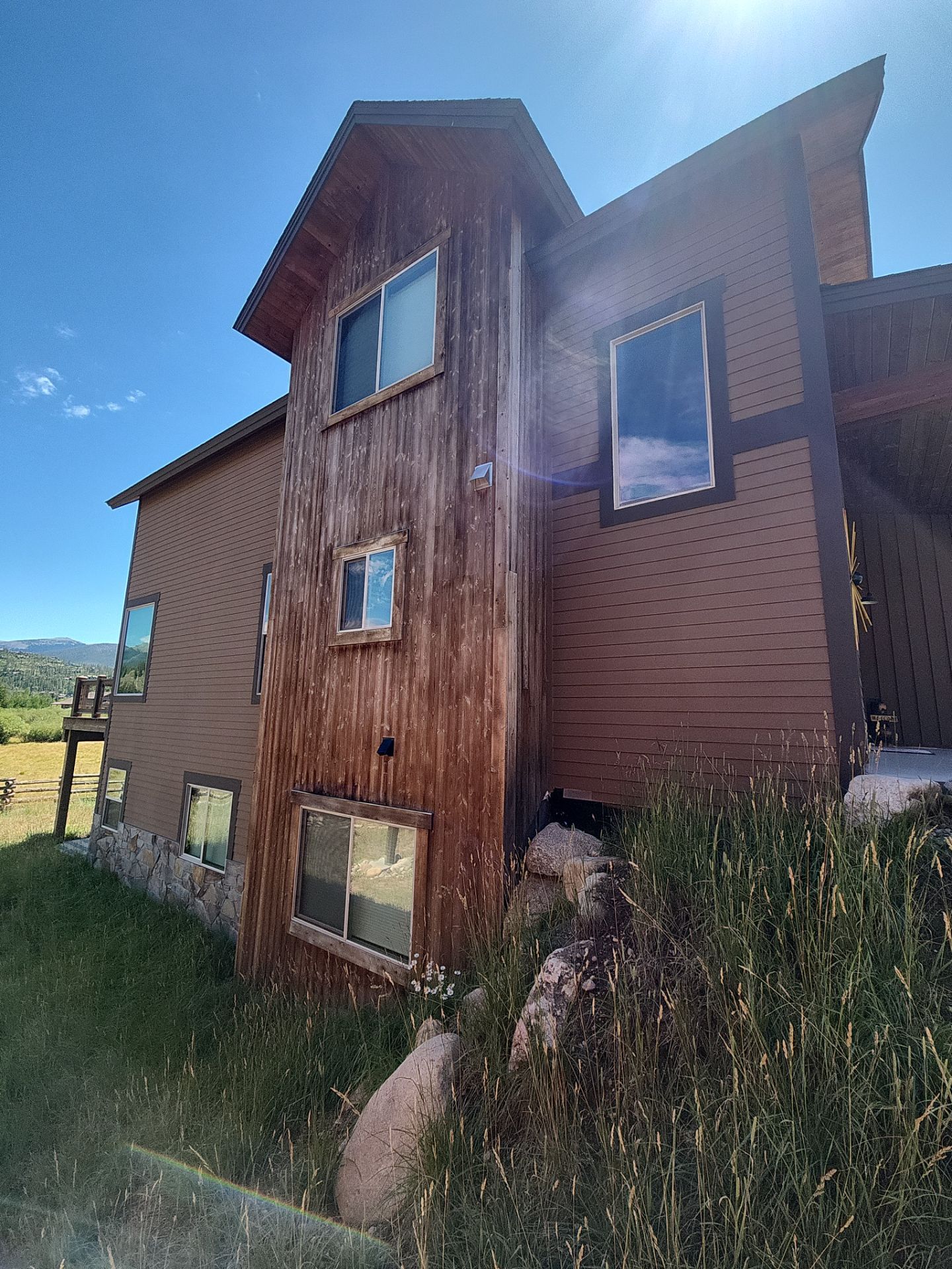 Exterior Painting Using Stain by Wheatley Creek Services