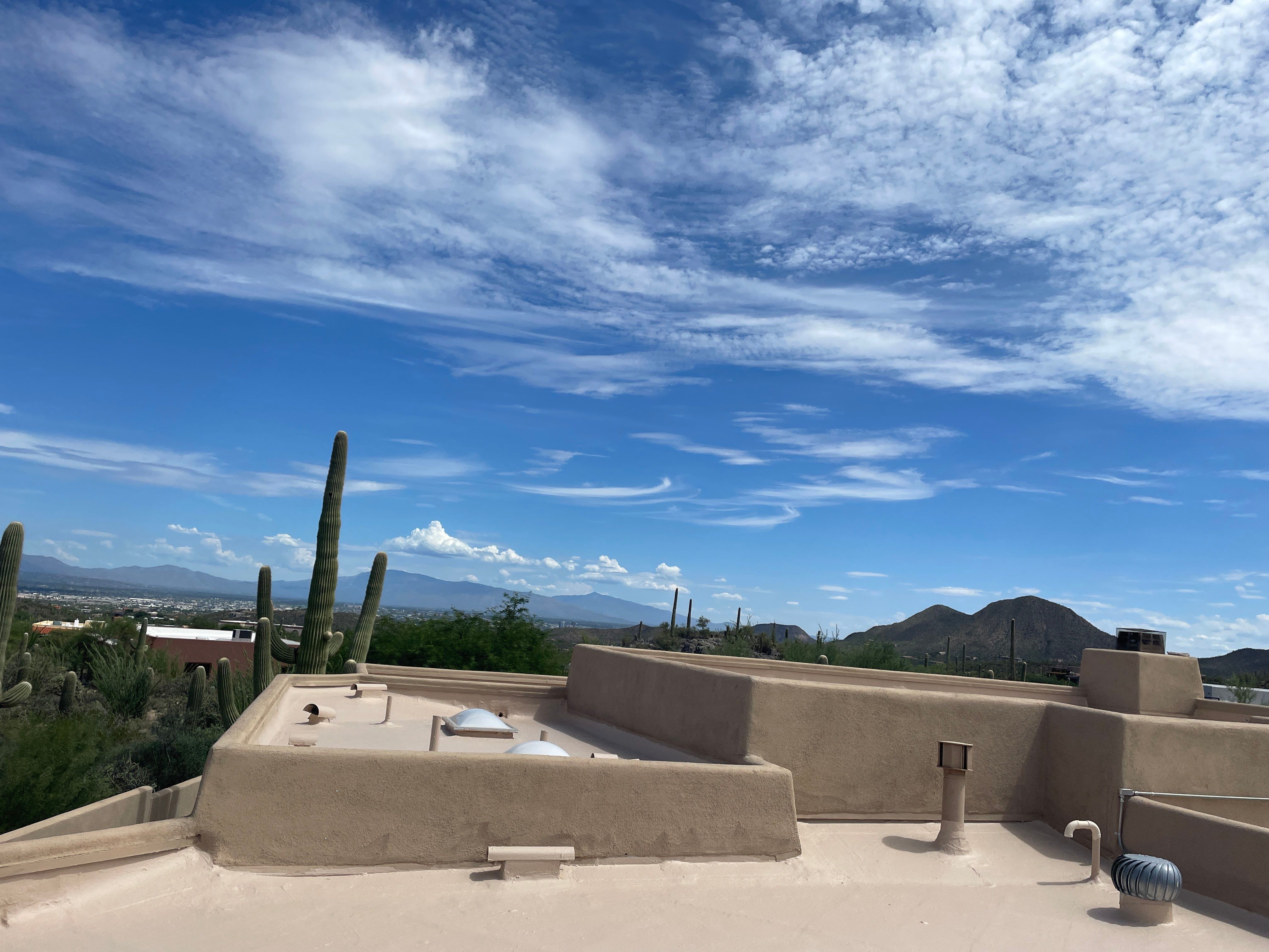 Residential Flat Roof Elastomeric Coating and Restoration in Tucson by West Coast Roofing AZ