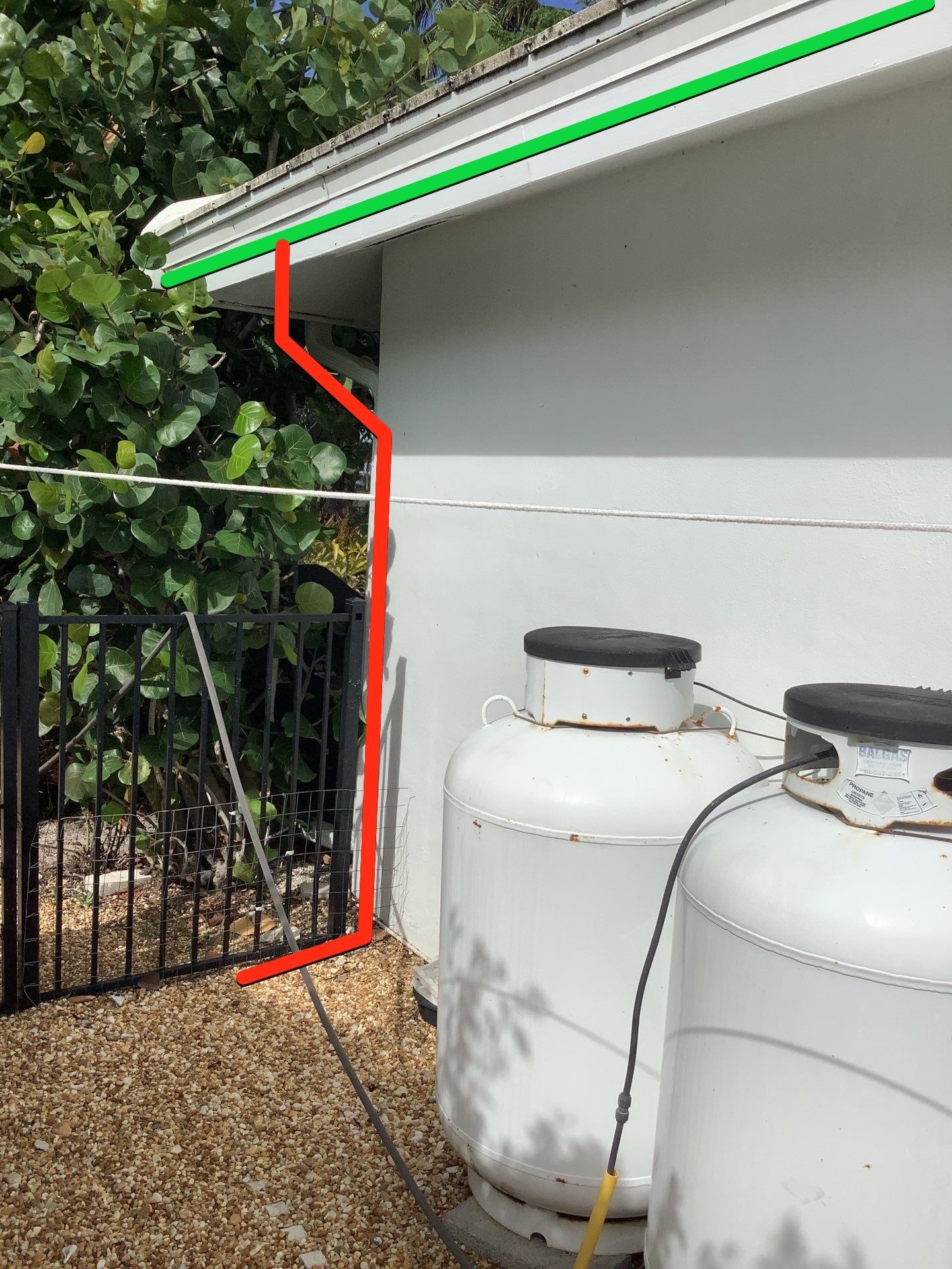 K-Style Seamless Gutter Installation using 3X4 Elbow Downspout in Marco Island, FL  by Gutter Professors