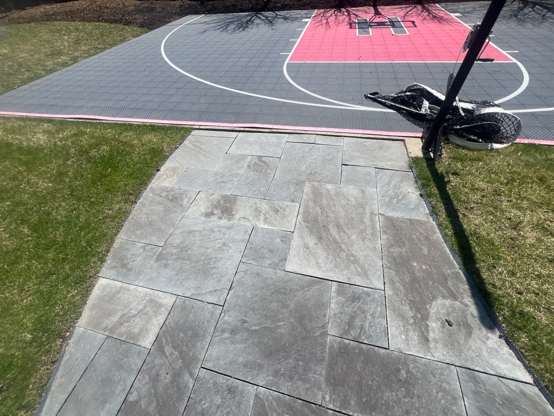 bluestone using Algaecide, soft wash soap by Northern Power Washing LLC.