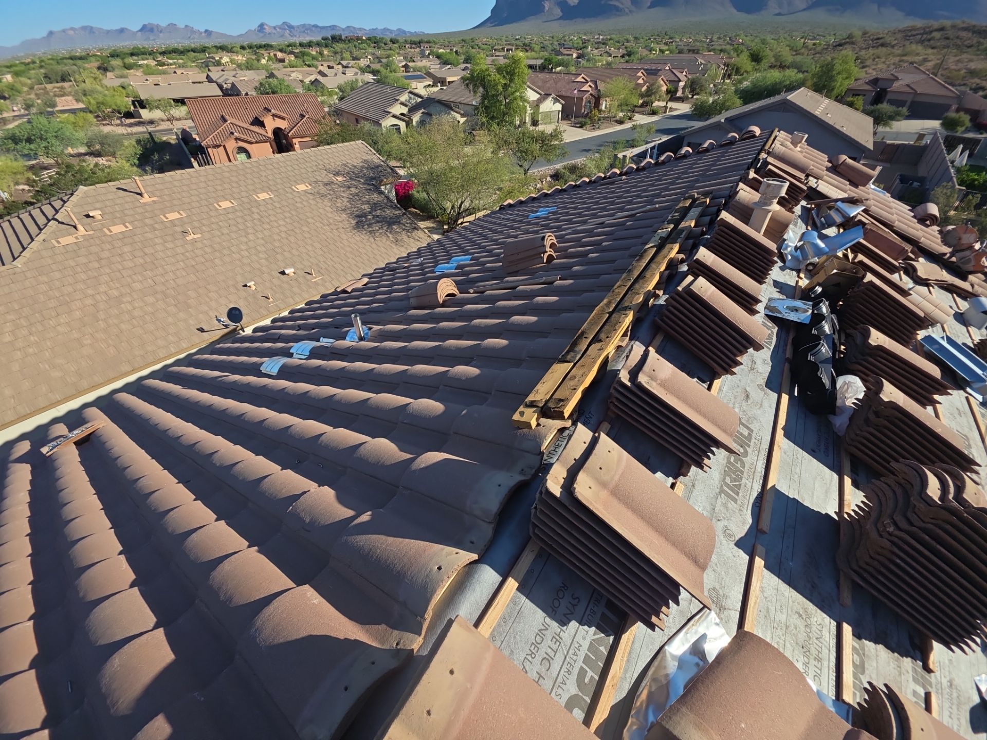 Tile Reset using Concrete Tiles in Gold Canyon by Weather-Tite Roofing