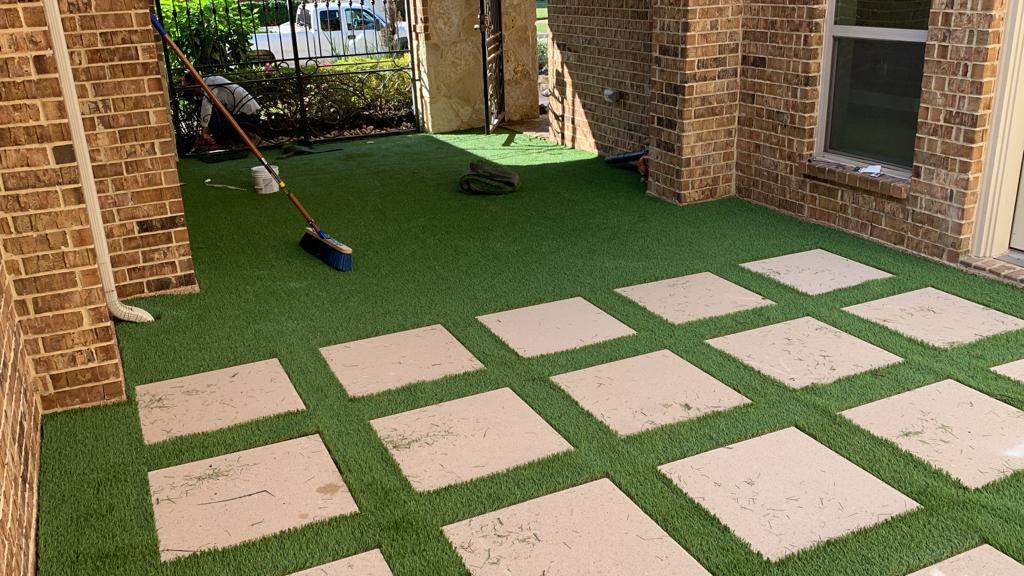 Ruby — Artificial Turf Upgrade & New Drainage System by Texas Urban Elements