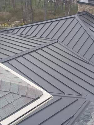 Standing Seam Metal Roof using Aluminum 032GA - Color Dark Bronze