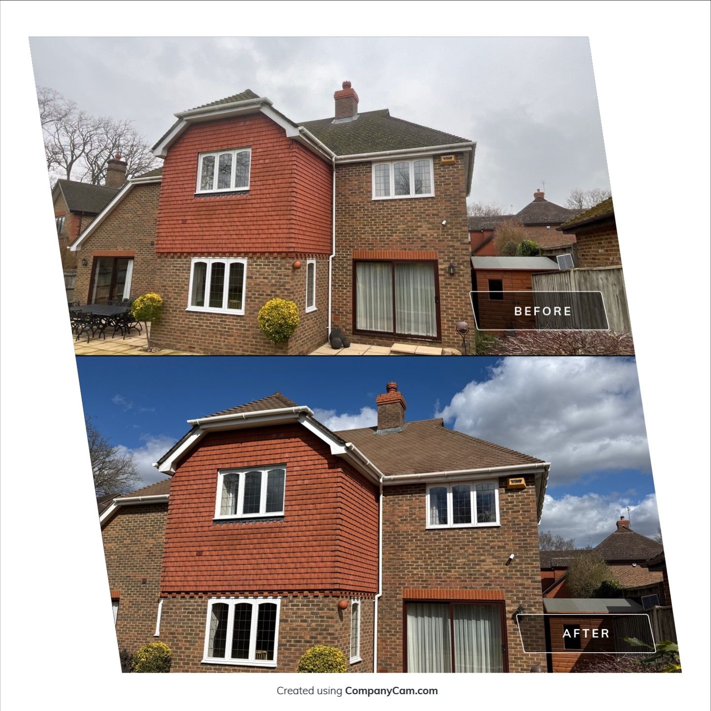 Roof Clean - Moss Removal - Gutter Clean using Honda 15lpm Low Pressure Washing Machine by Ges Exterior Cleaning ltd