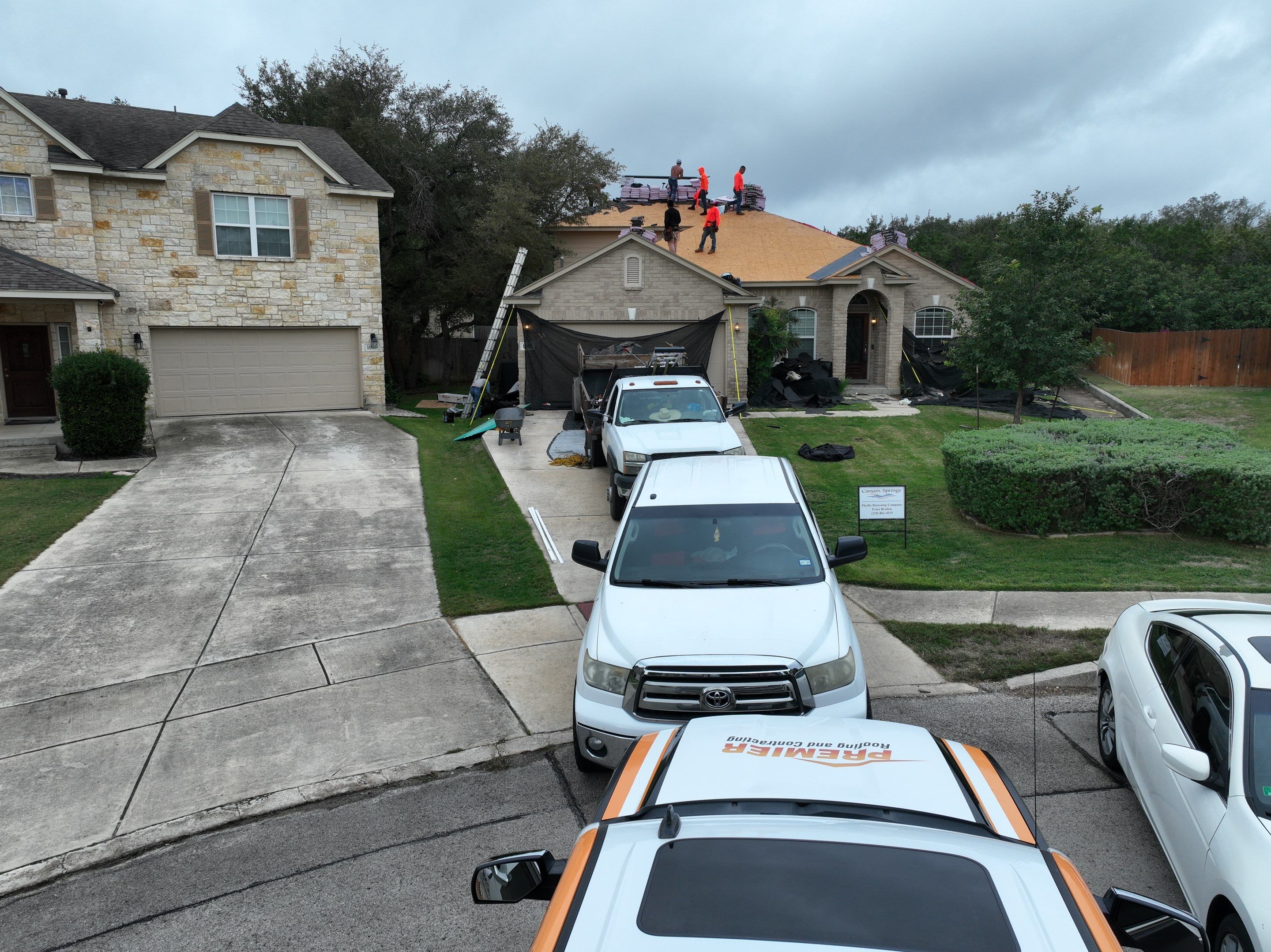 Residential Roof Replacement using Owens Corning Duration Shingles - Onyx Black by Premier Roofing and Contracting