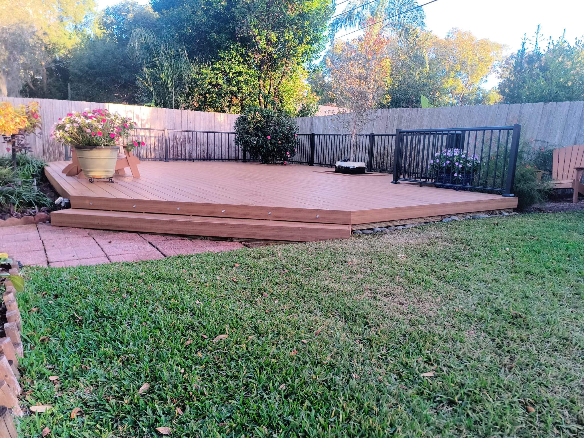 Luxury Multi-Level Deck | Deckorators Voyage Mineral-Based Composite by Orlando pergolas 