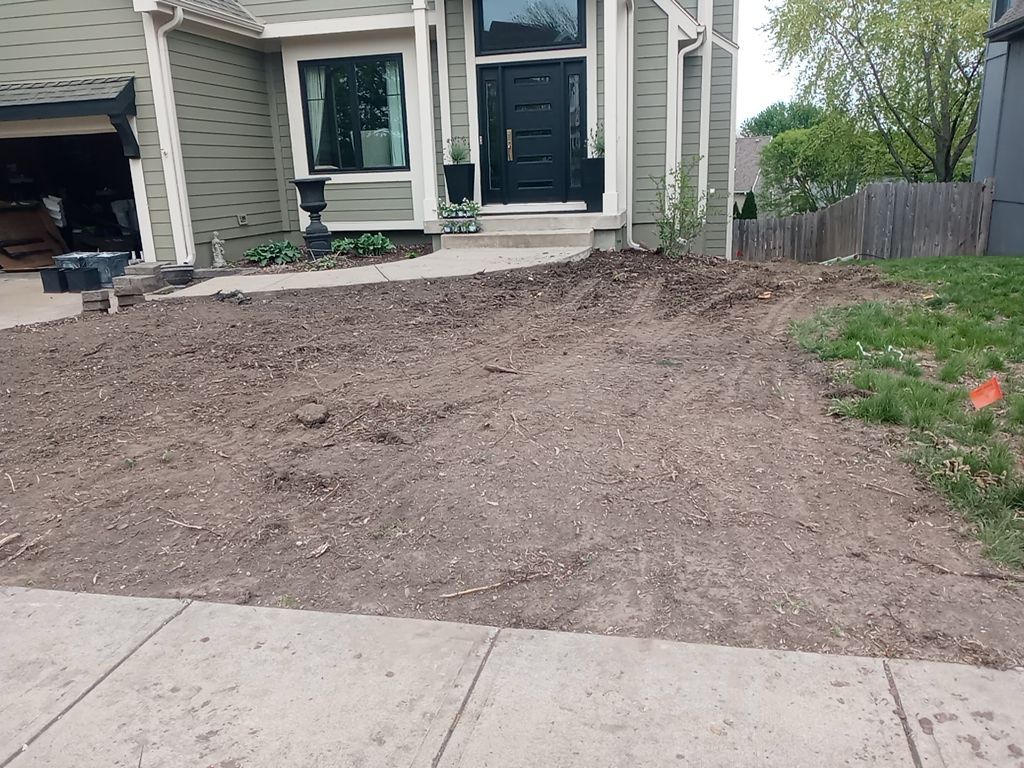 Front Yard Landscape by LAND ESCAPES LLC