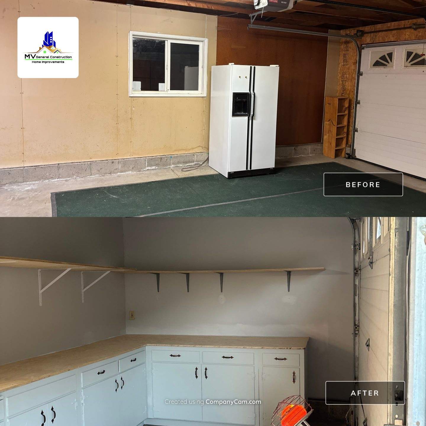 938 - Garage Storage Conversion by MV General Construction, LLC